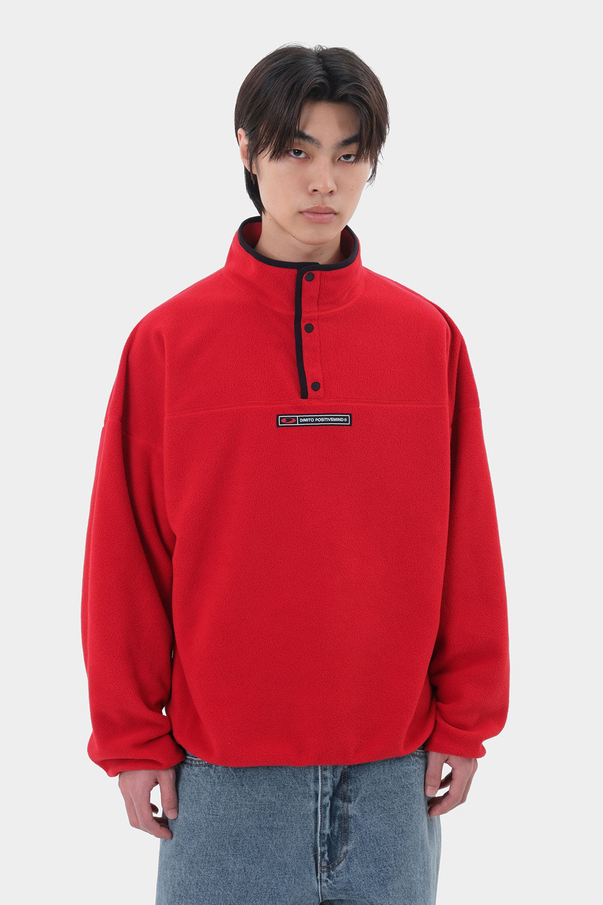 FLEECE MOCK NECK RED (Delivery date : 26.09.28)