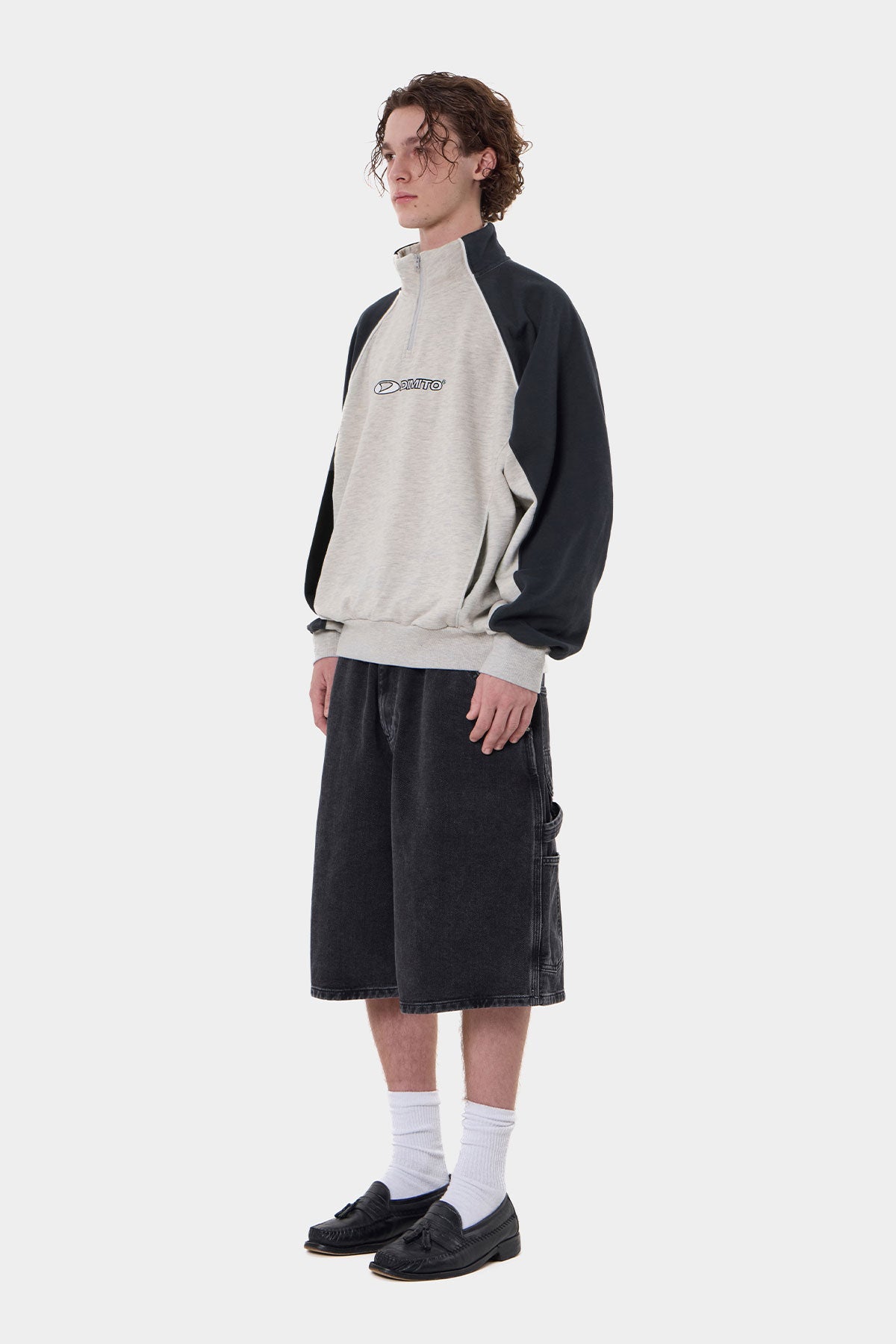 SPORTS HALF ZIP SWEATSHIRT WARM ASH
