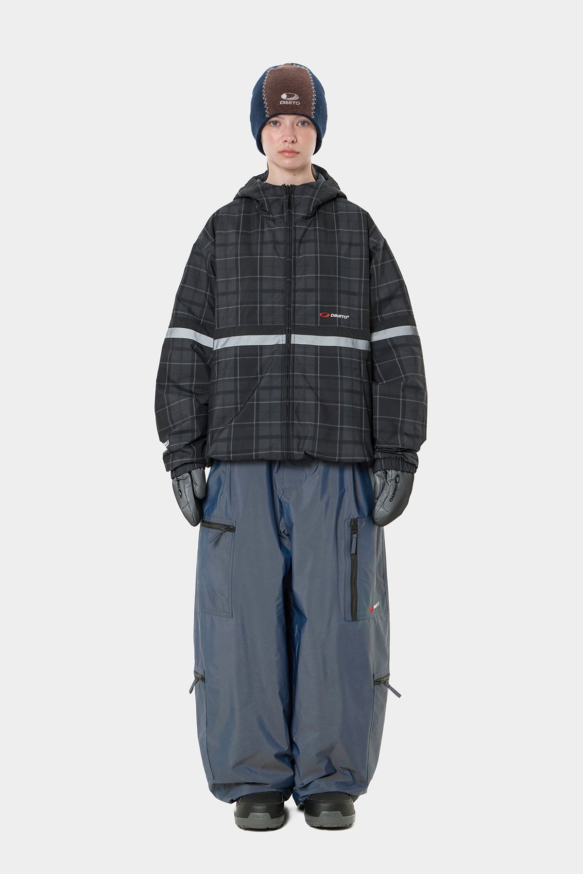 REVERSIBLE WIND JACKET NAVY CHECK (Delivery date : 26.09.28)