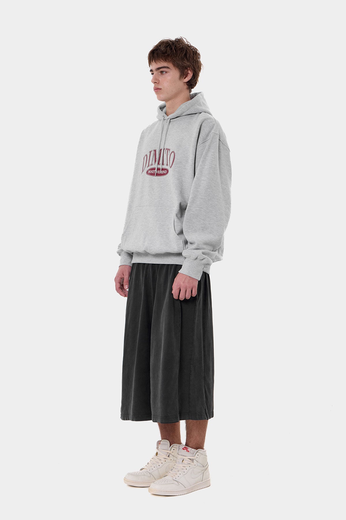 COLLEGE HOODIE MELANGE GREY