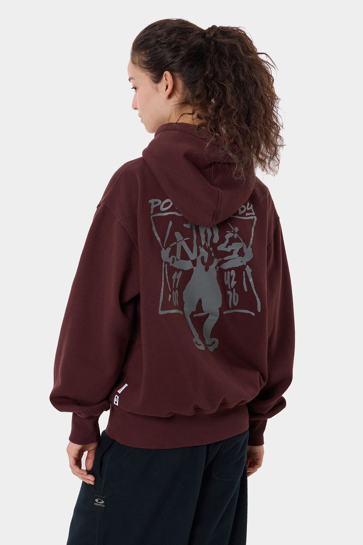 POWERED BY NSS HOODIE BURGUNDY
