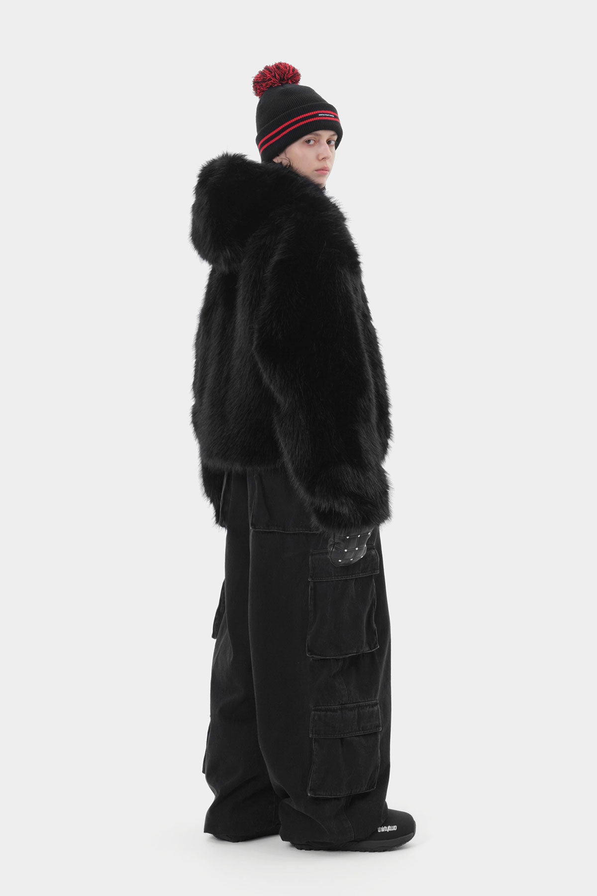 DENIM MULTI CARGO PANTS (WIDE FIT LV.2) DW BLACK (Delivery start : 26.09.09)
