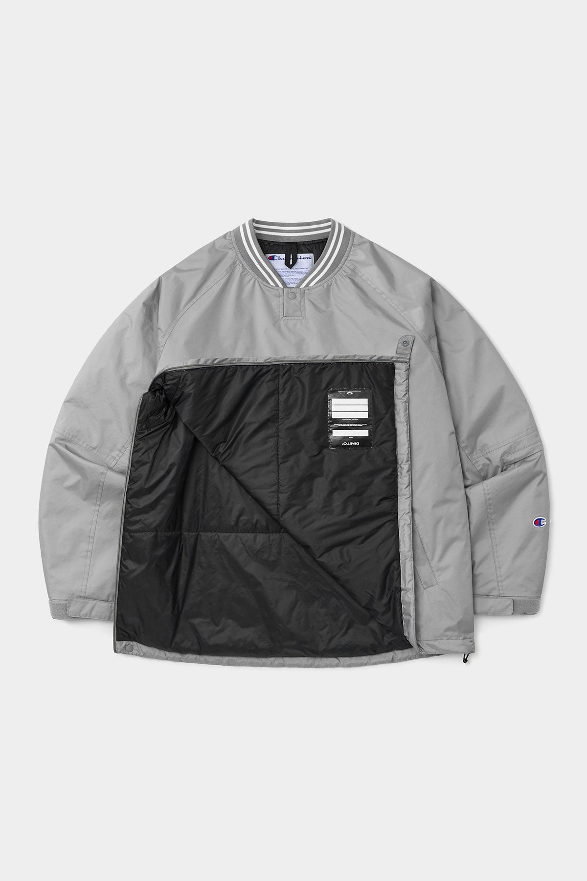 [CHAMPION x DIMITO] SPORT V-NECK SNAP PULLOVER METAL GREY (Available date : 26.10.12)