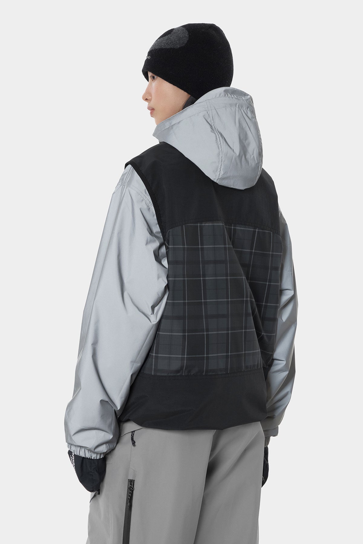 REVERSIBLE WIND VEST NAVY CHECK (Delivery start : 26.09.09)