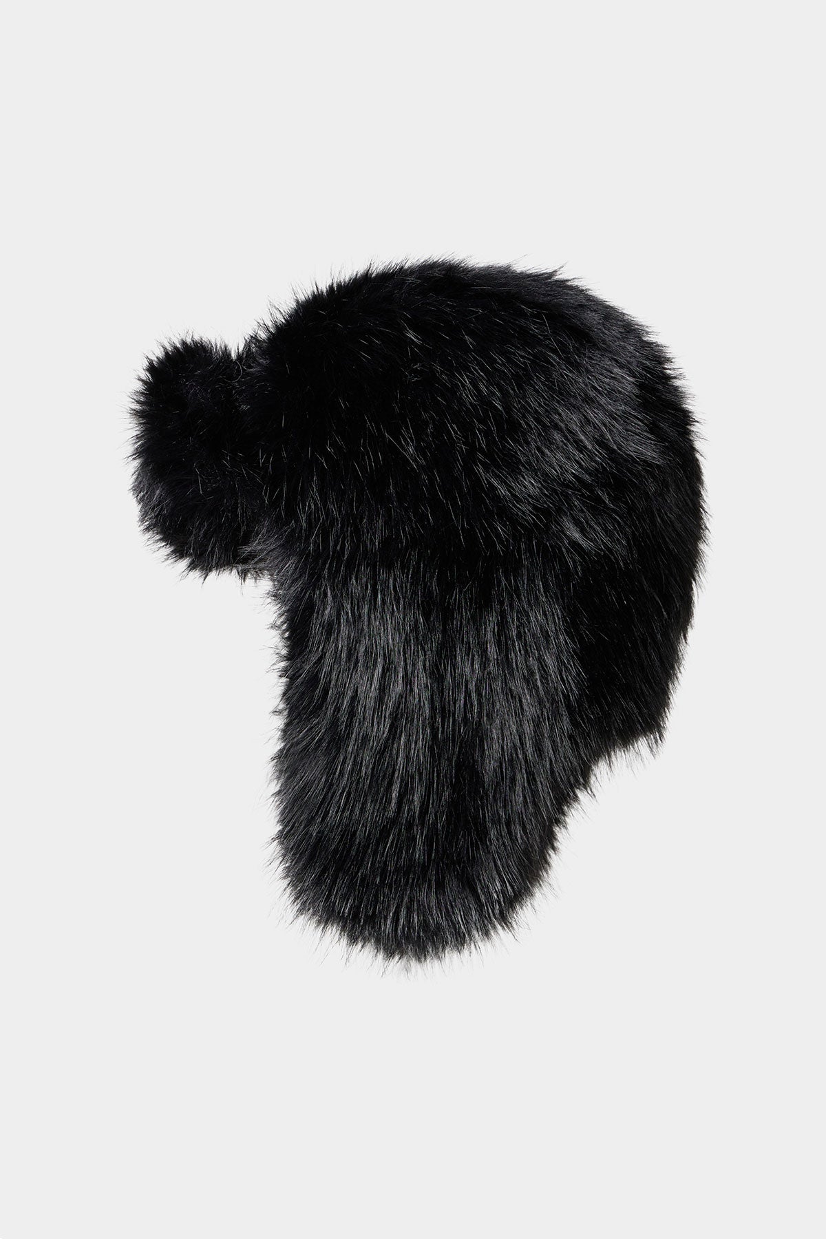 FAUX FUR HAT BLACK BEAR