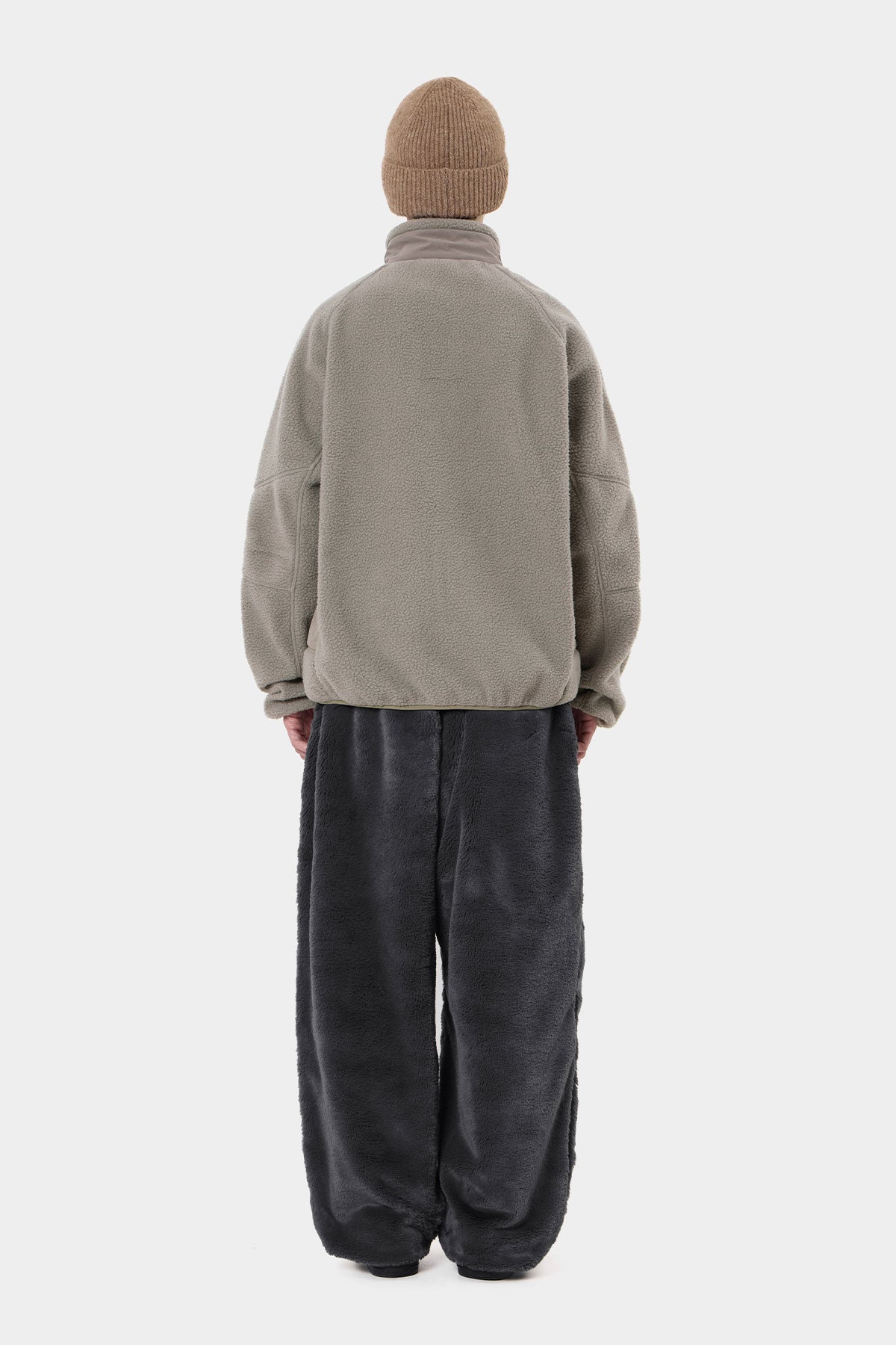 FAUX FUR PANTS COOL GREY