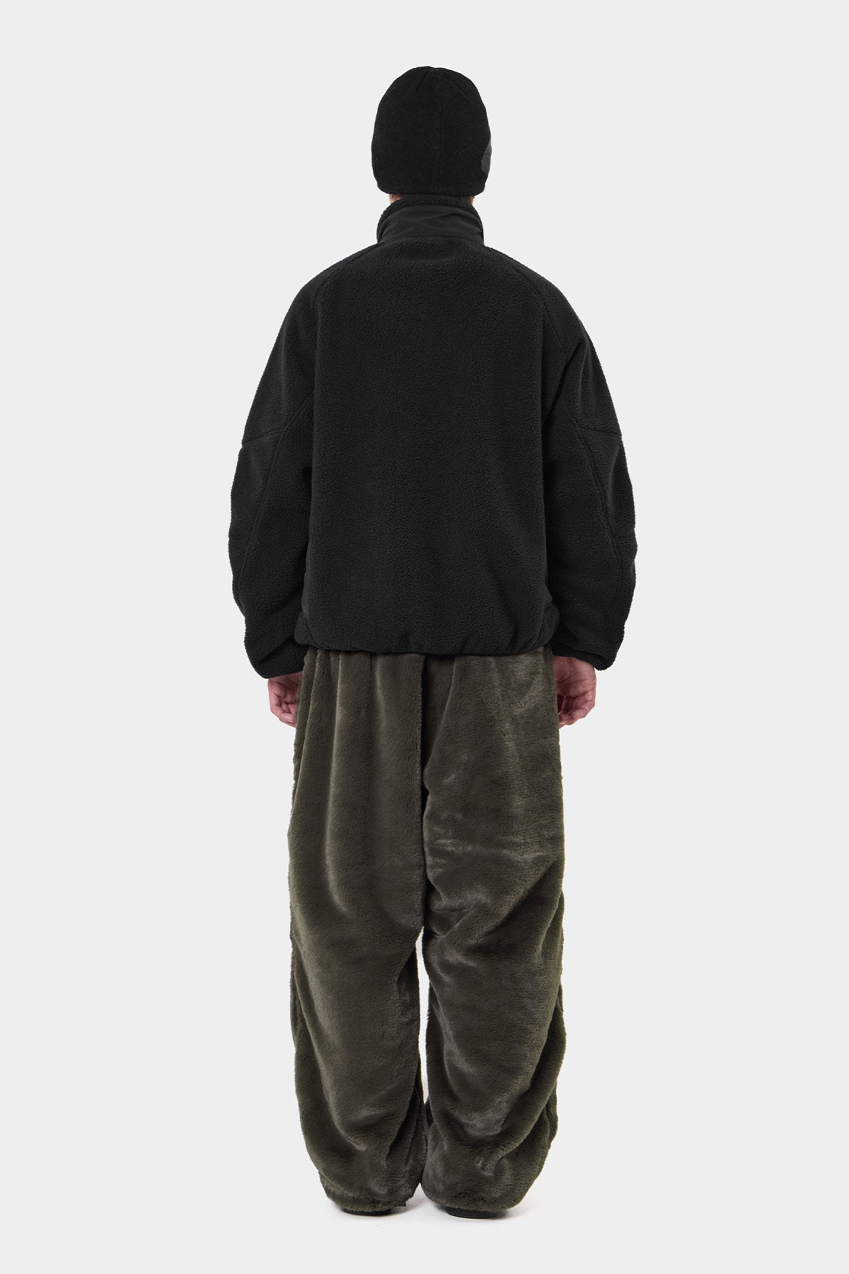 FAUX FUR PANTS DEEP KHAKI