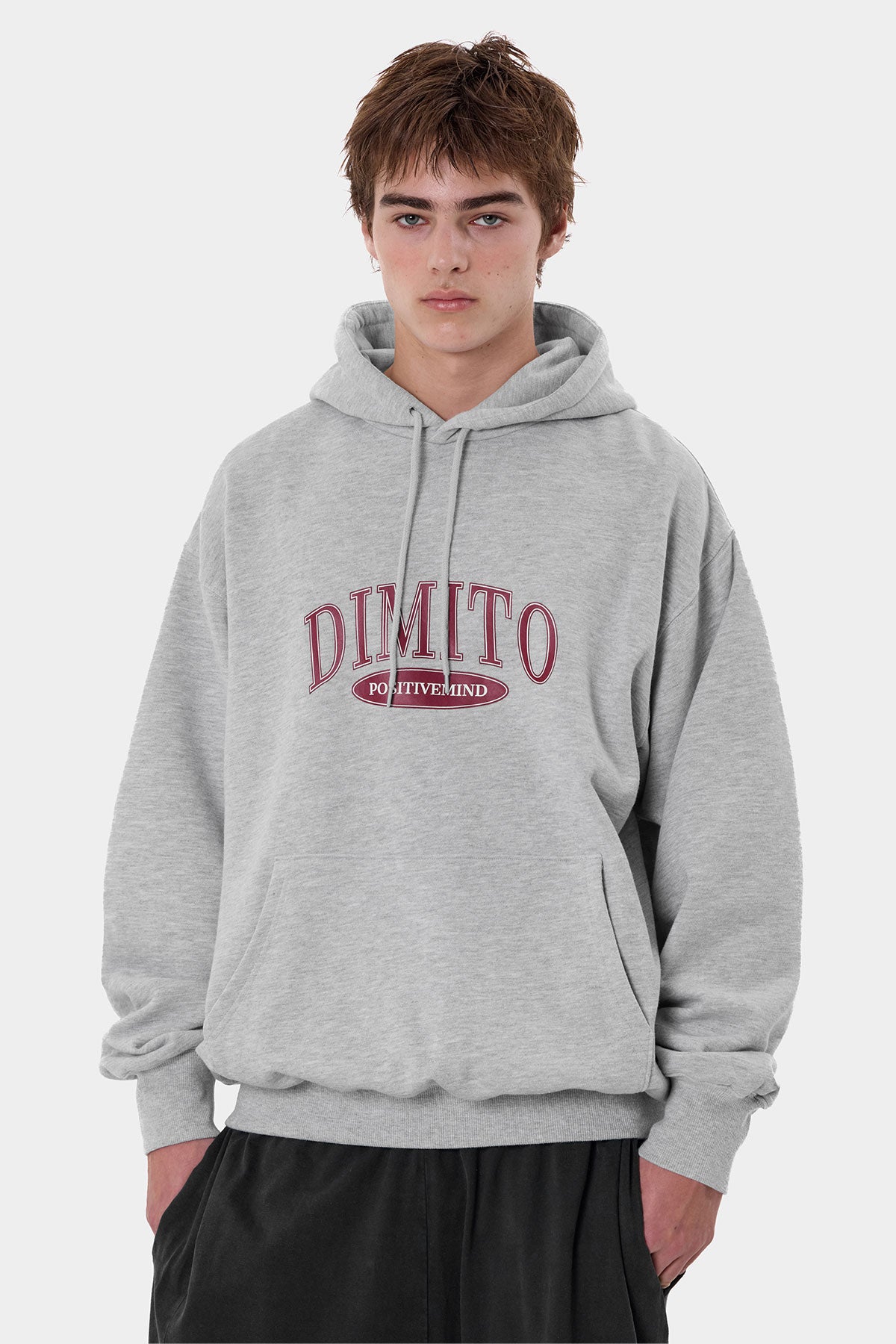 COLLEGE HOODIE MELANGE GREY