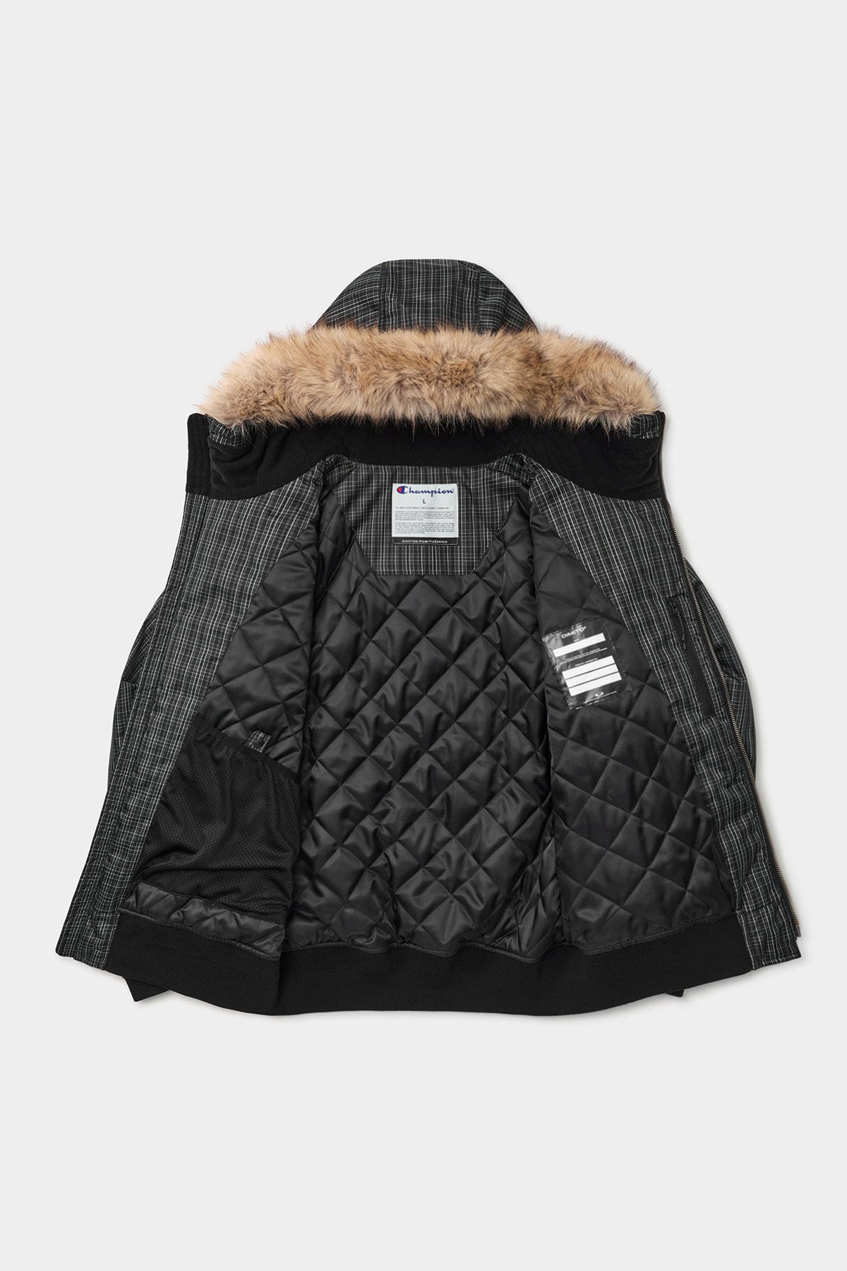 [CHAMPION x DIMITO] GIANT C-LOGO BOMBER JACKET MONO CHECK (Available date : 26.10.12)