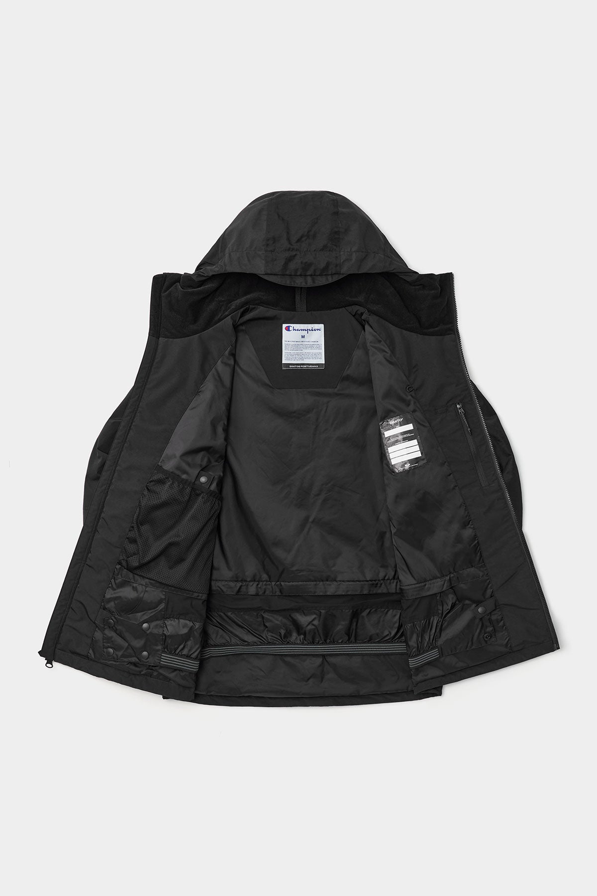 [CHAMPION x DIMITO] C-LOGO COLLEGE PATCHWORK JACKET BLACK MIX (Available date : 26.10.12)