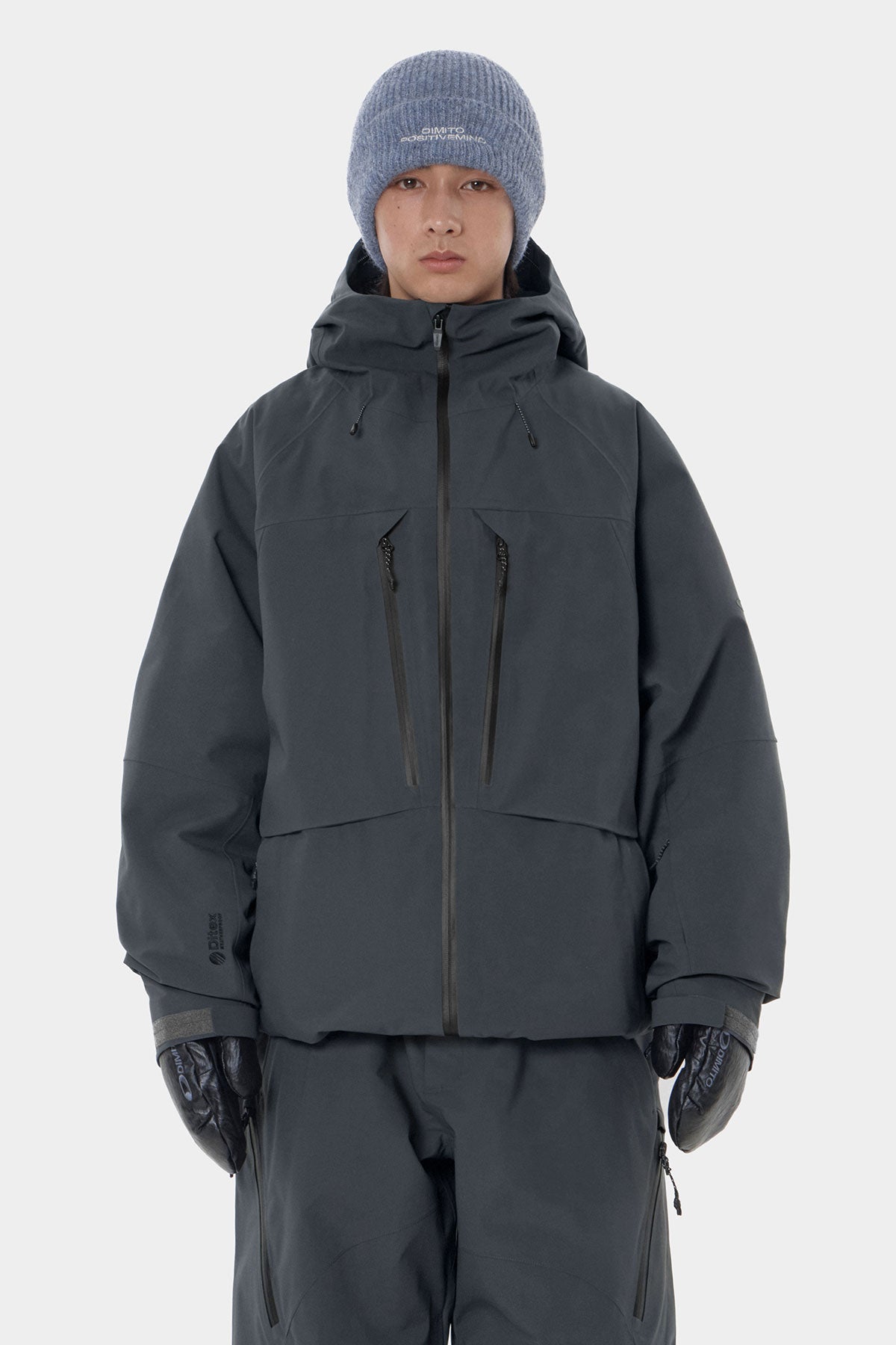 APEX DOWN JACKET BLUE STEEL