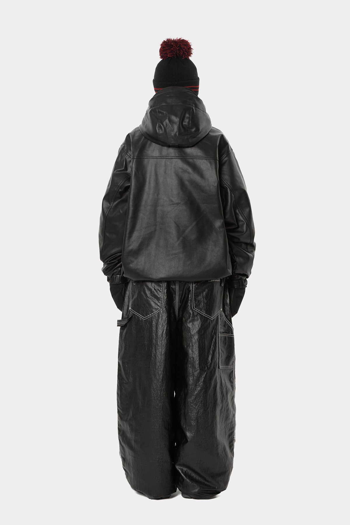 COATED DOUBLE KNEE PANTS (WIDE FIT LV.2) BLACK (Delivery start : 26.09.09)