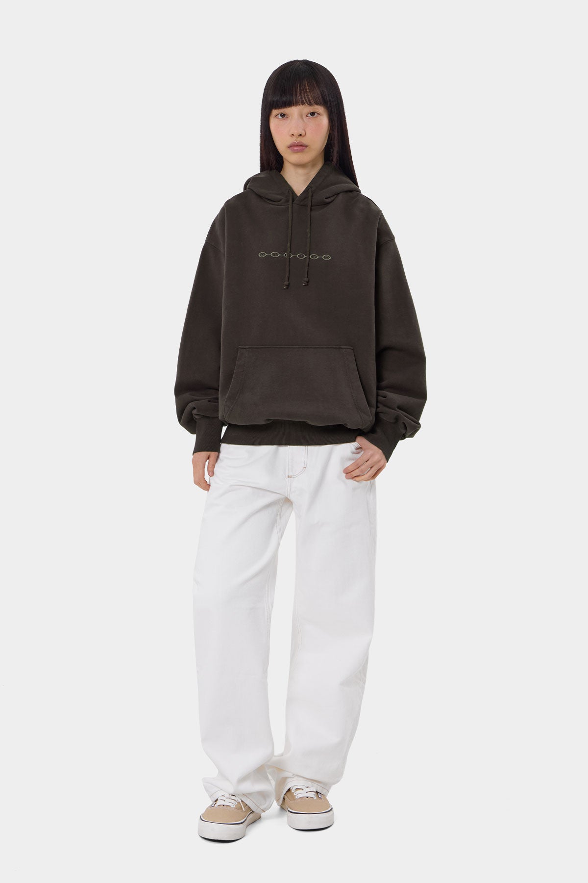 DIVISION BUBBLE LOGO GD HOODIE WASHED BROWN