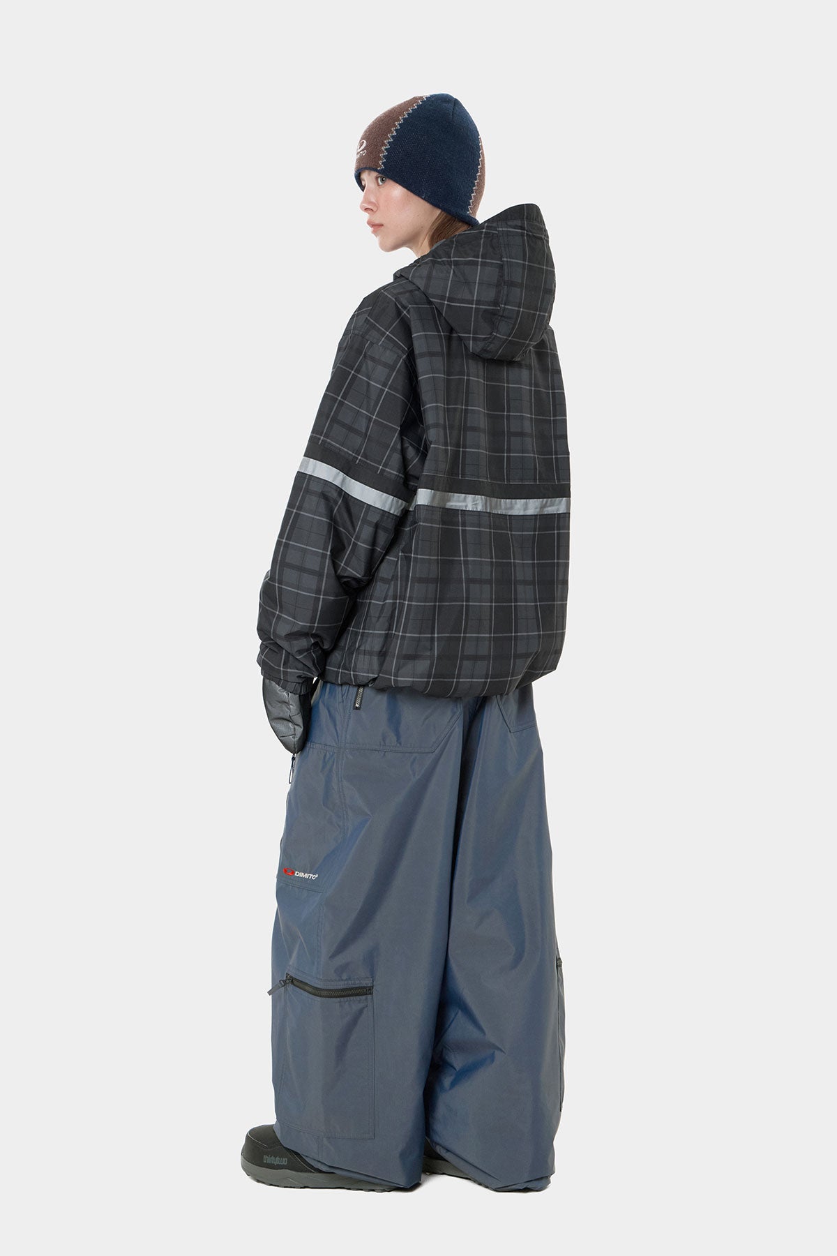 REVERSIBLE WIND JACKET NAVY CHECK (Delivery date : 26.09.28)