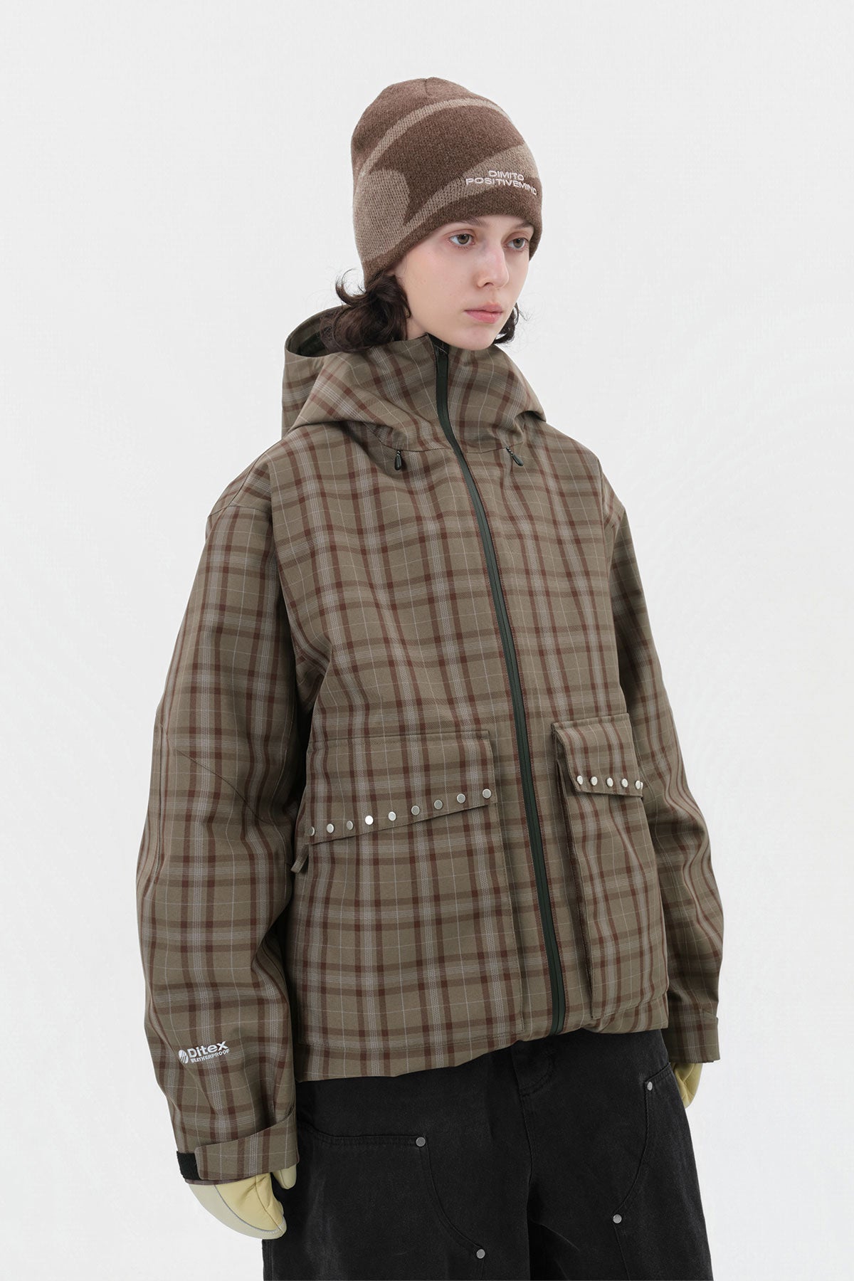 STUD 2L JACKET BROWN CHECK (Delivery start : 26.09.09)