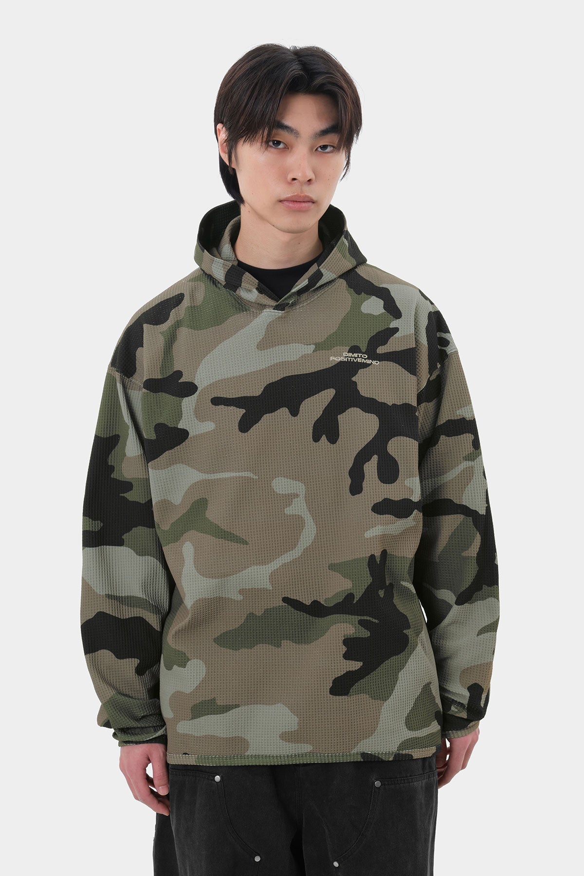 LW WAFFLE HOODIE FADE CAMO