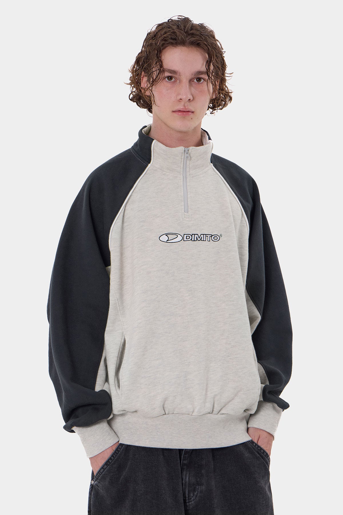 SPORTS HALF ZIP SWEATSHIRT WARM ASH