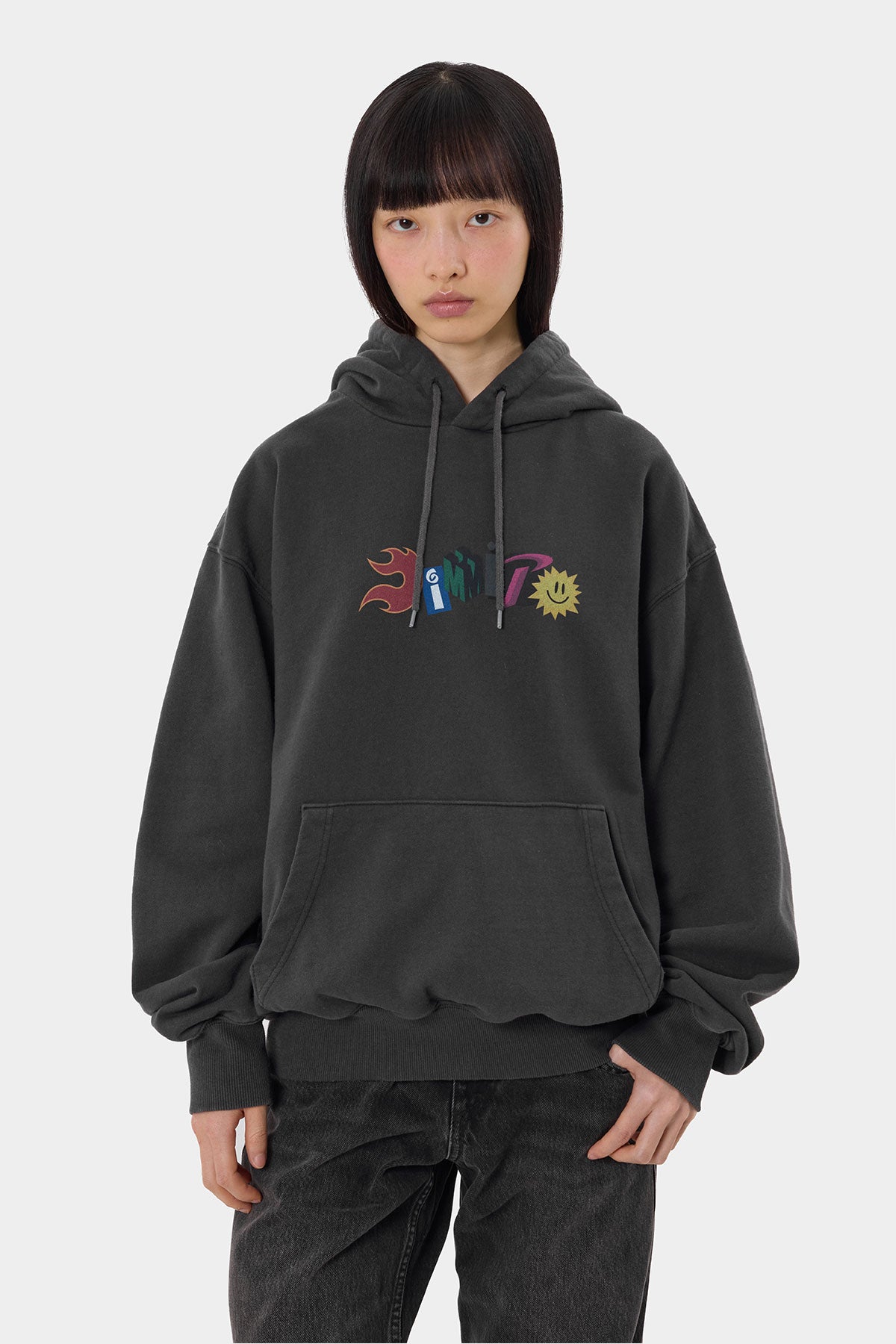 GRAPHIC COMBO HOODIE WASHED BLACK (Delivery date : 26.09.28)