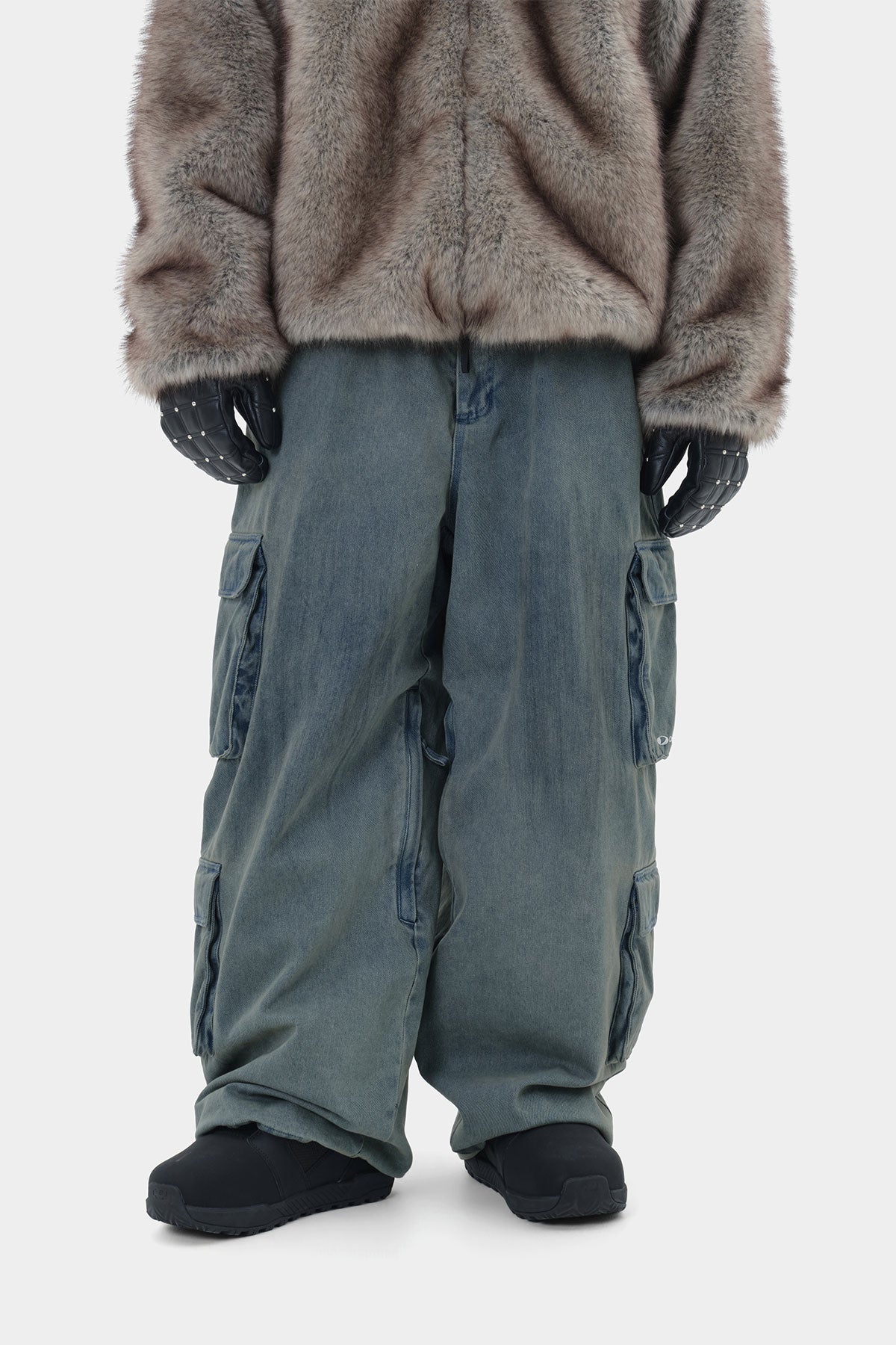 DENIM MULTI CARGO PANTS (WIDE FIT LV.2) DW LIGHT BLUE (Delivery start : 26.09.09)
