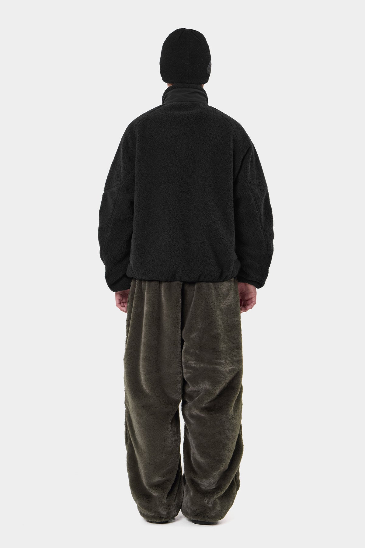 PUFF FLEECE ZIP-UP BLACK