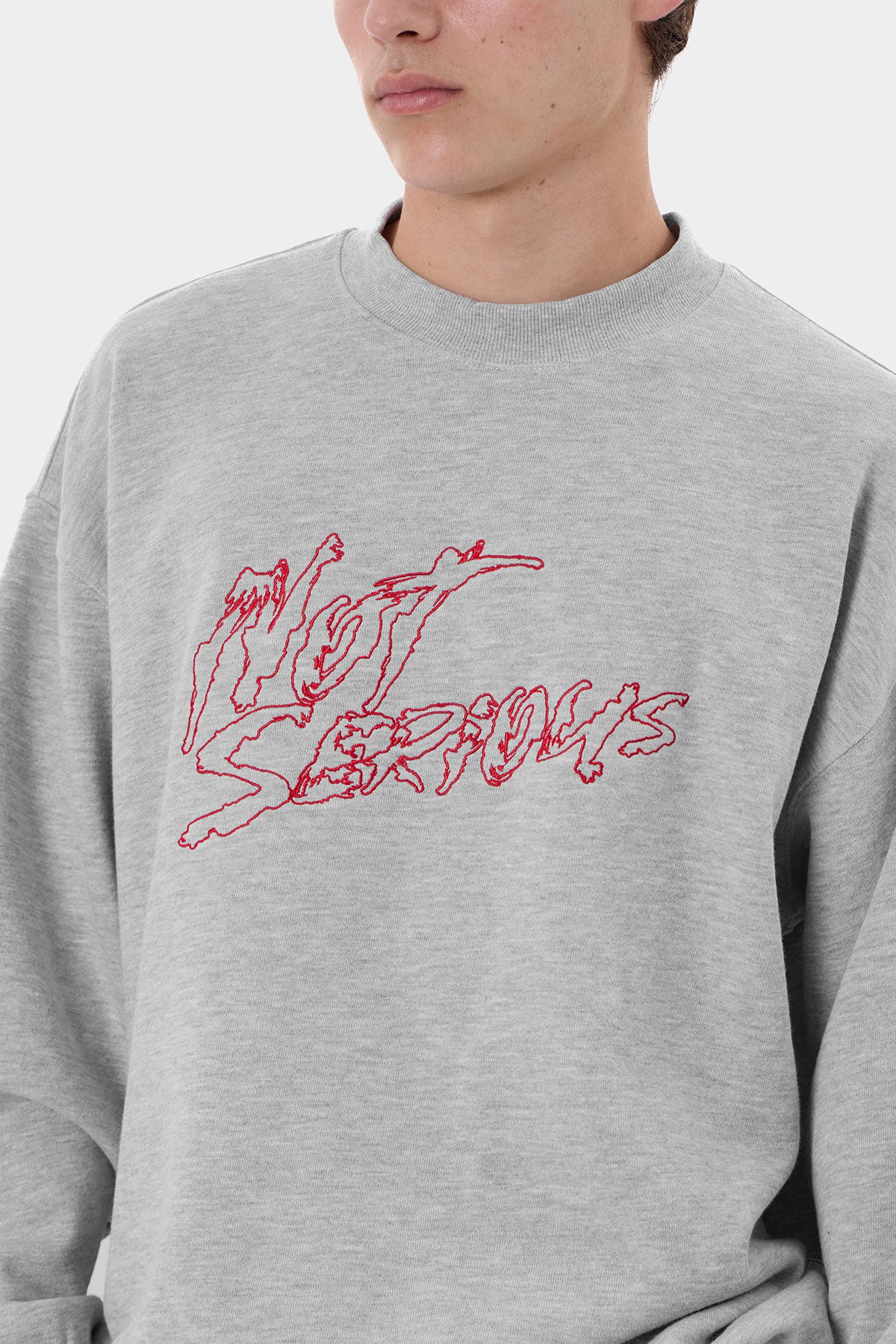 NSS RUDE SWEATSHIRT MELANGE GREY