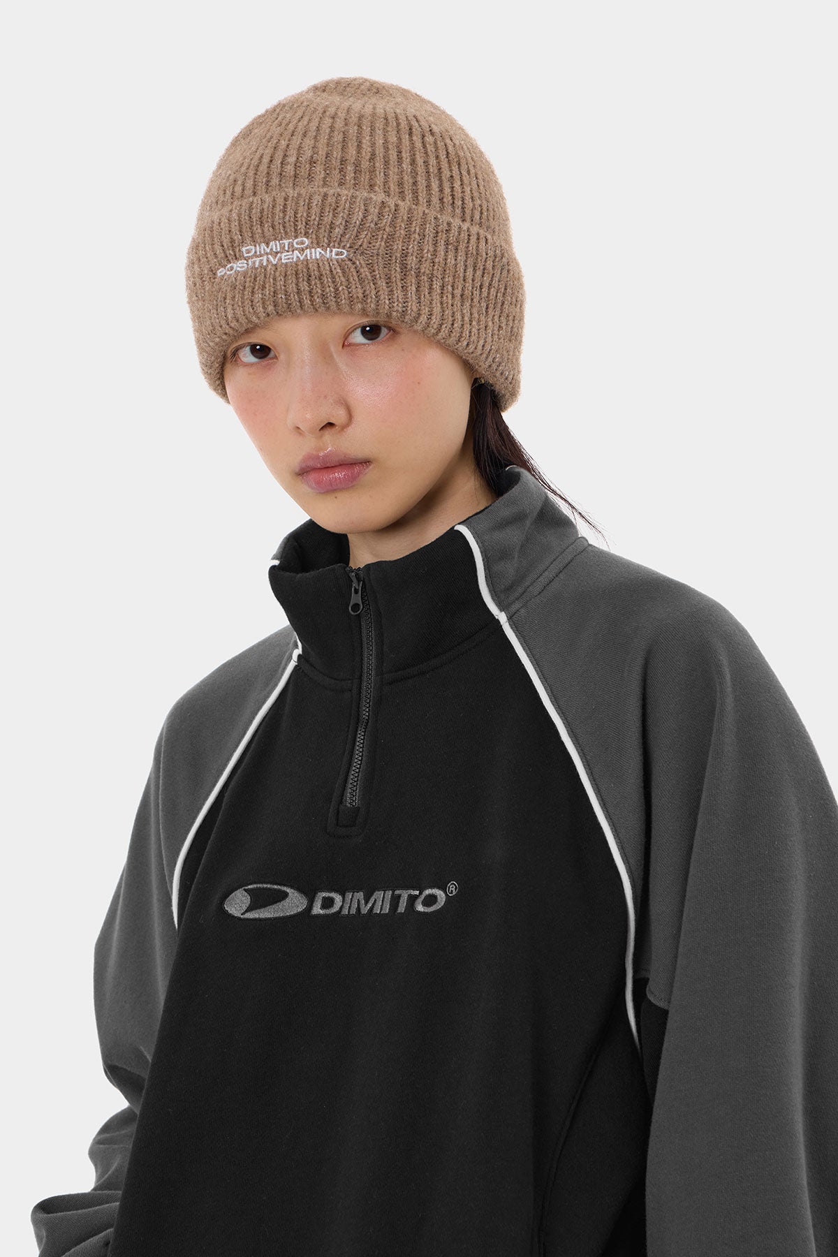 SPORTS HALF ZIP SWEATSHIRT BLACK