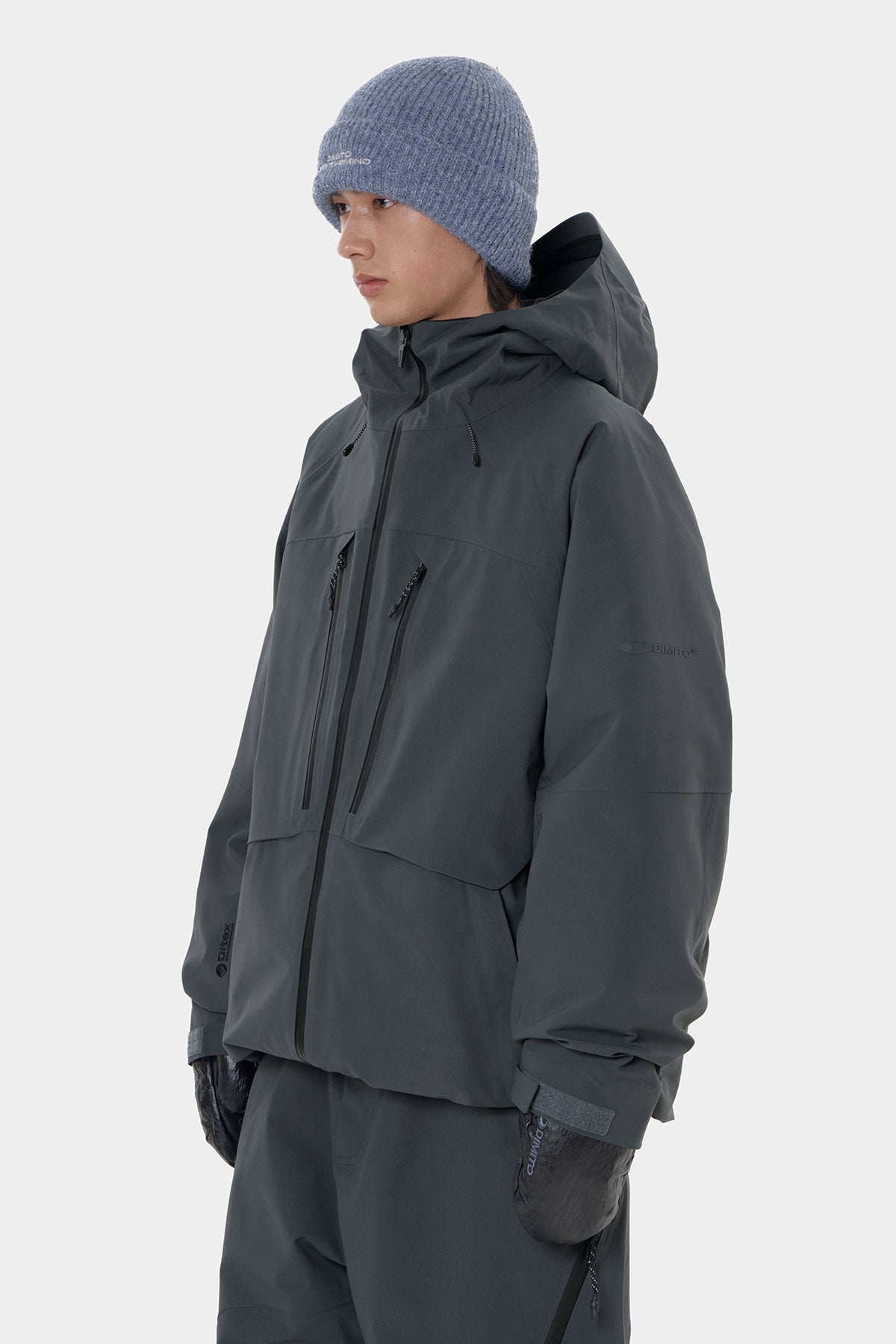 APEX DOWN JACKET BLUE STEEL