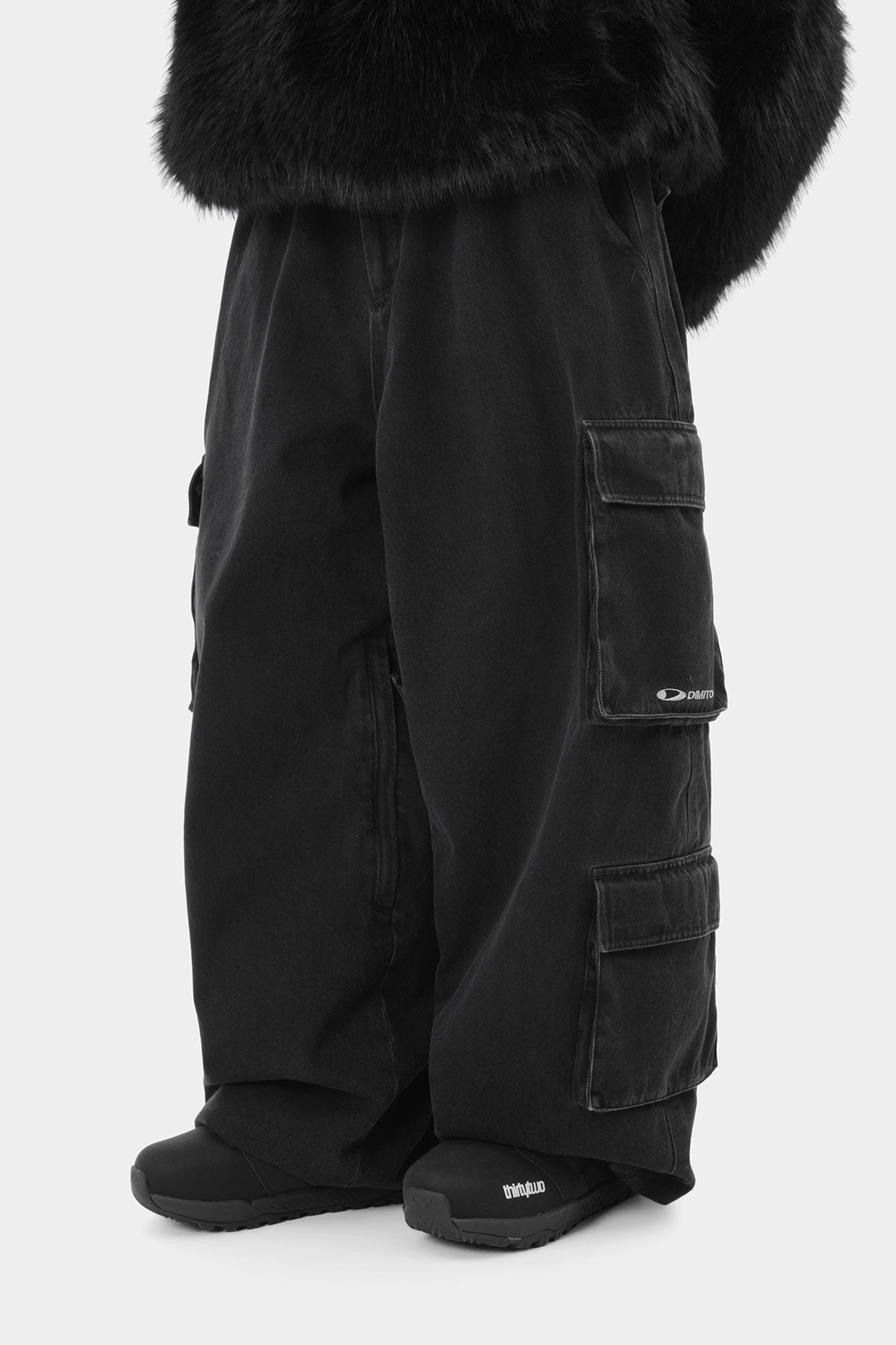 DENIM MULTI CARGO PANTS (WIDE FIT LV.2) DW BLACK (Delivery start : 26.09.09)