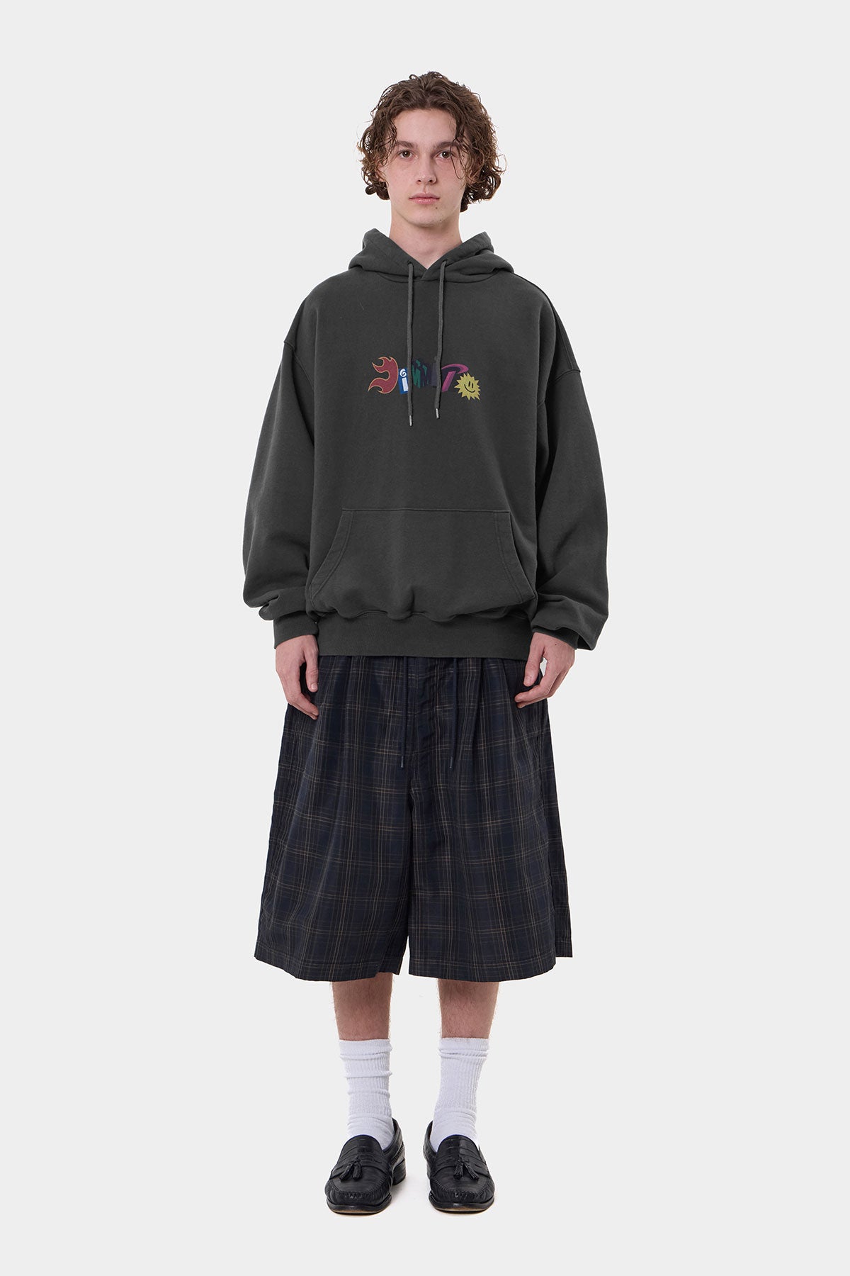 GRAPHIC COMBO HOODIE WASHED BLACK (Delivery date : 26.09.28)