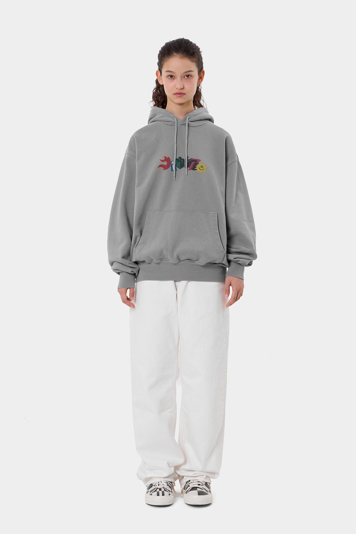GRAPHIC COMBO HOODIE WASHED GREY (Delivery date : 26.09.28)