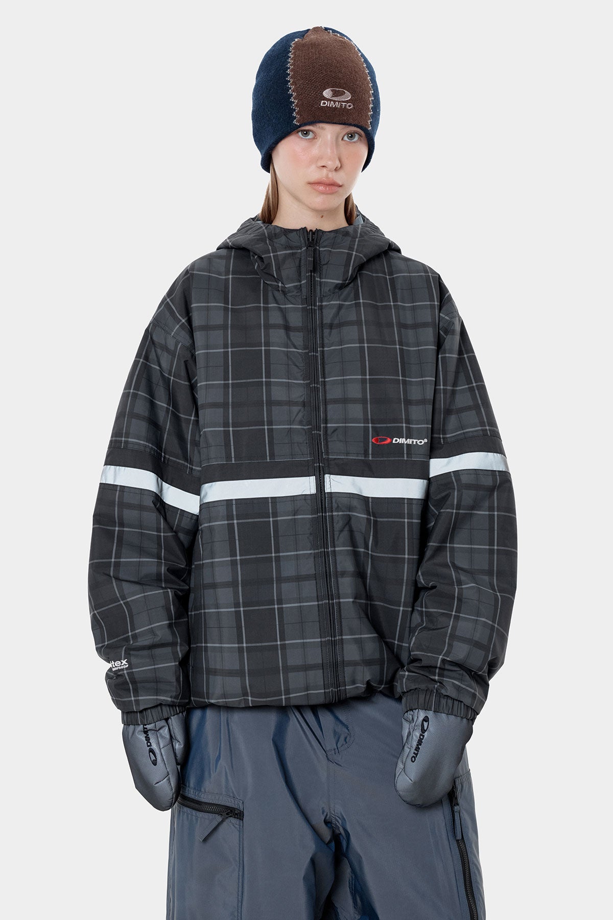 REVERSIBLE WIND JACKET NAVY CHECK (Delivery date : 26.09.28)