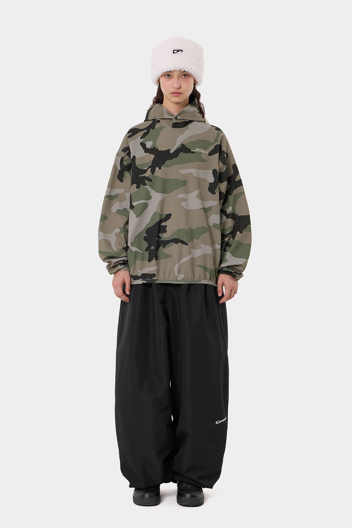 LW WAFFLE HOODIE FADE CAMO