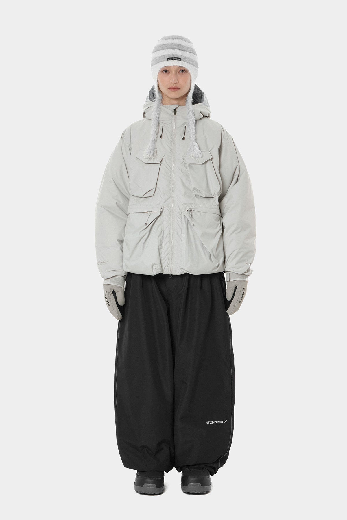 BANDED WIDE PANTS (WIDE FIT LV.2) BLACK (Delivery start : 26.09.09)