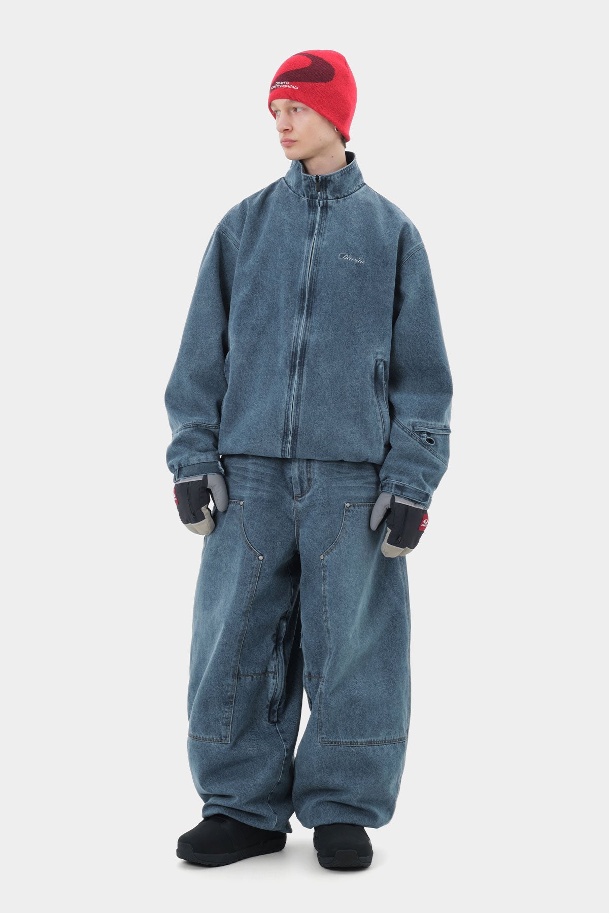 DENIM DOUBLE KNEE PANTS (WIDE FIT LV.2) PW BLUE (Delivery start : 26.09.09)
