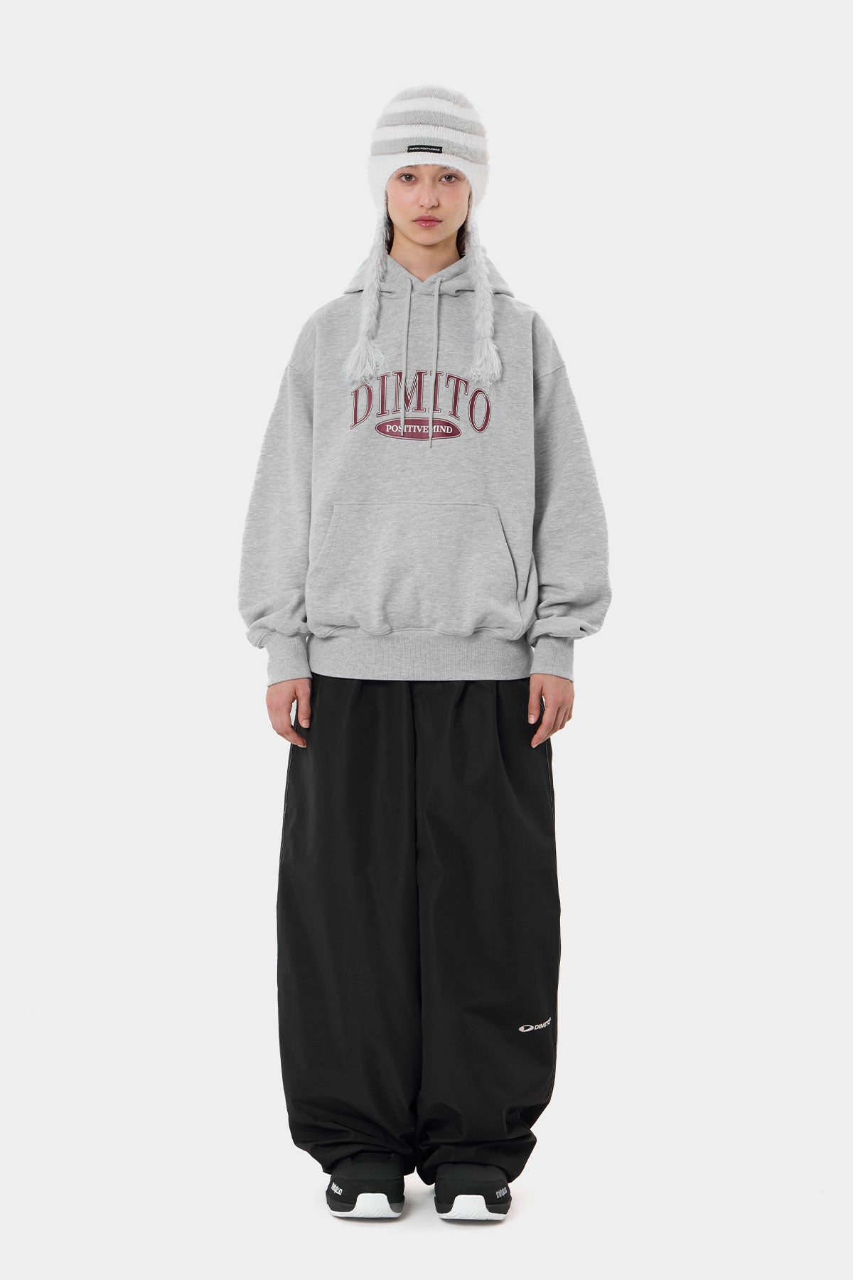 COLLEGE HOODIE MELANGE GREY
