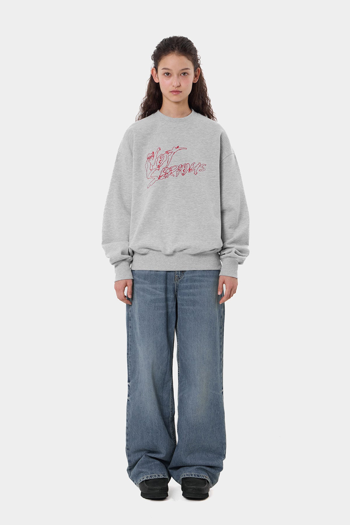 NSS RUDE SWEATSHIRT MELANGE GREY
