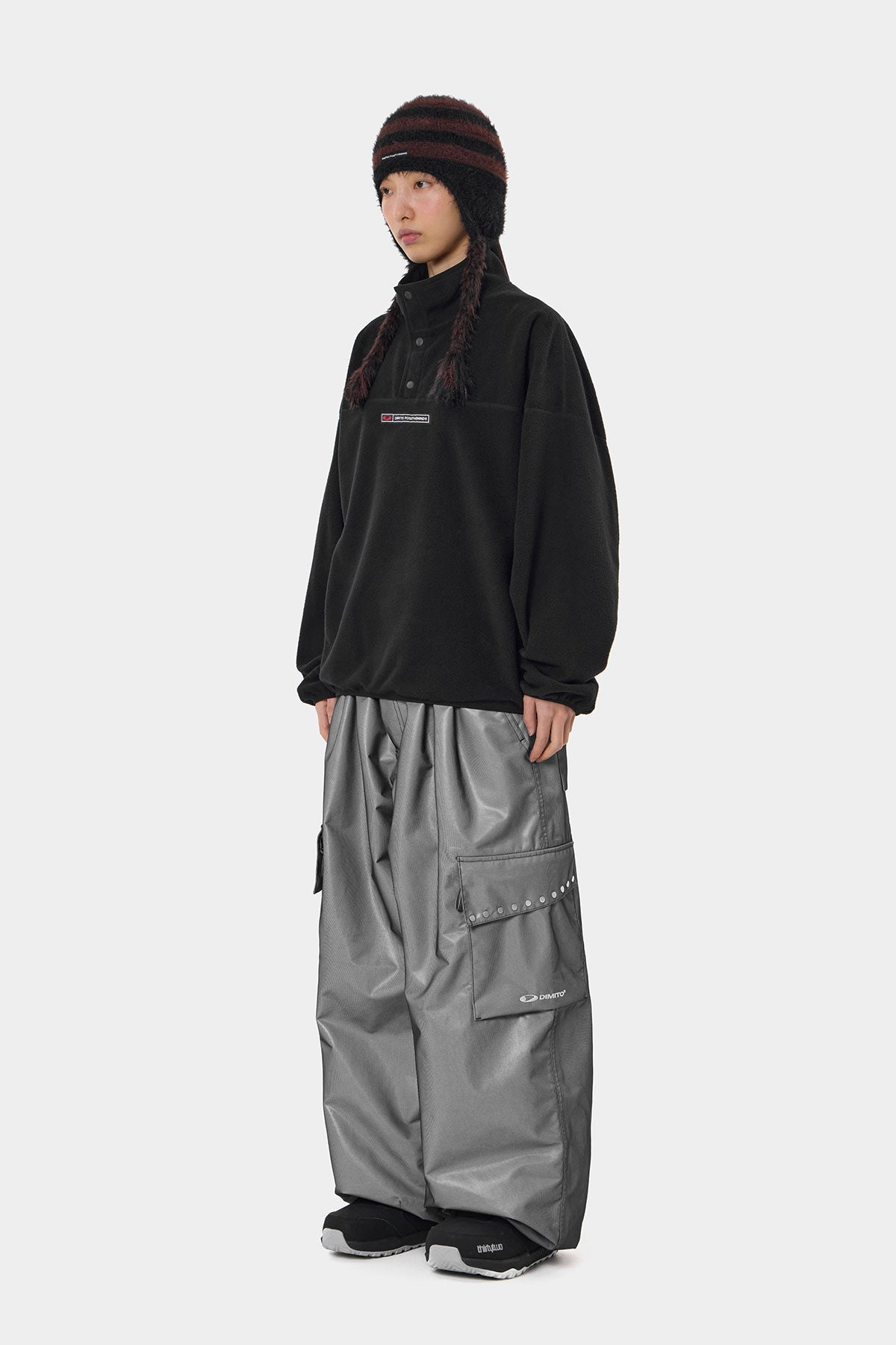 FLEECE MOCK NECK BLACK (Delivery date : 26.09.28)