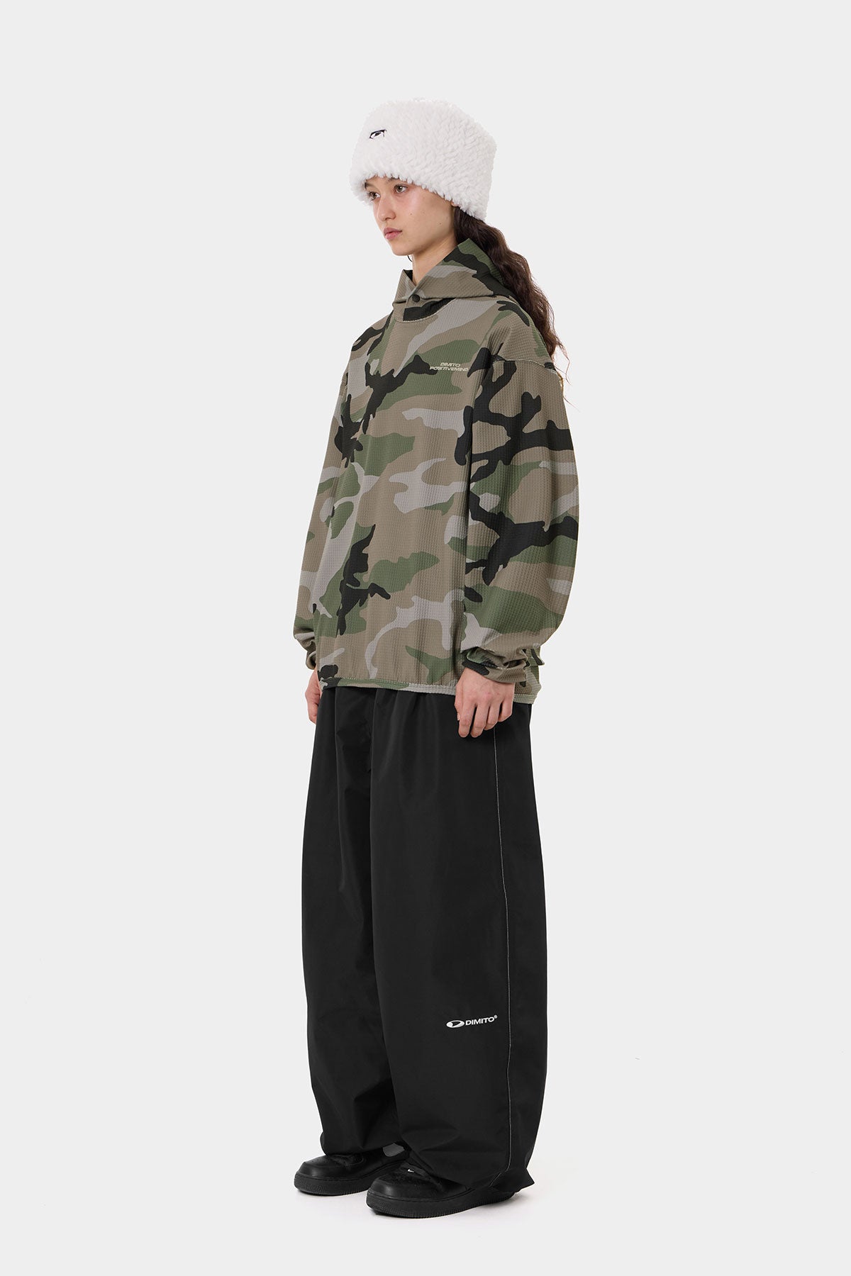 LW WAFFLE HOODIE FADE CAMO