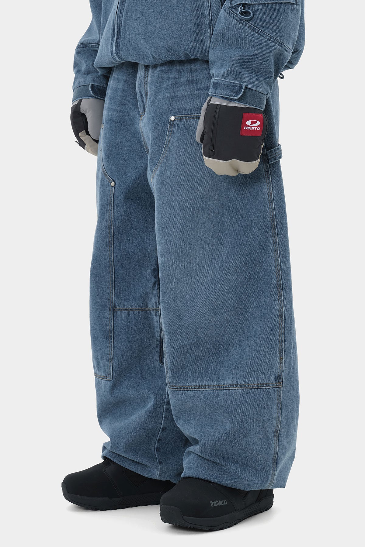 DENIM DOUBLE KNEE PANTS (WIDE FIT LV.2) PW BLUE (Delivery start : 26.09.09)