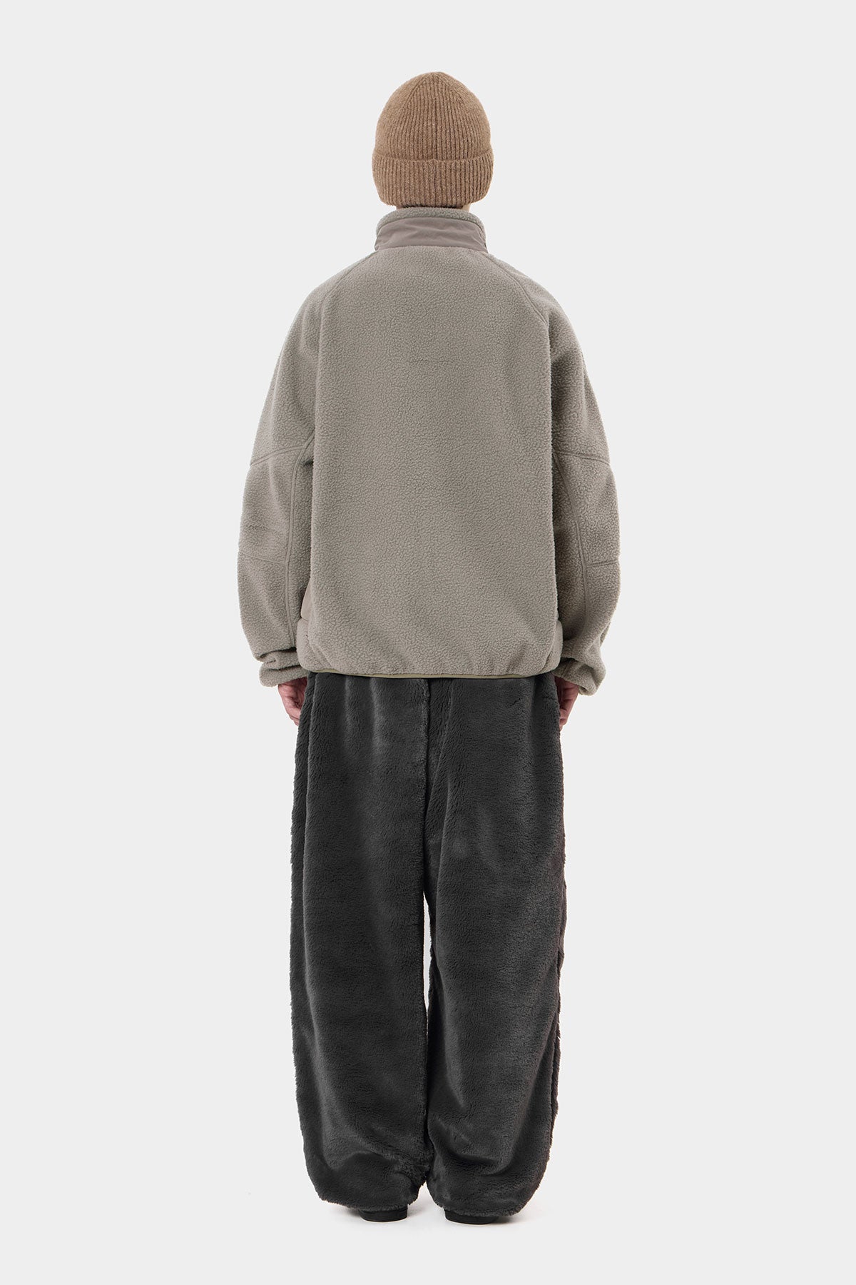 PUFF FLEECE ZIP-UP TAN