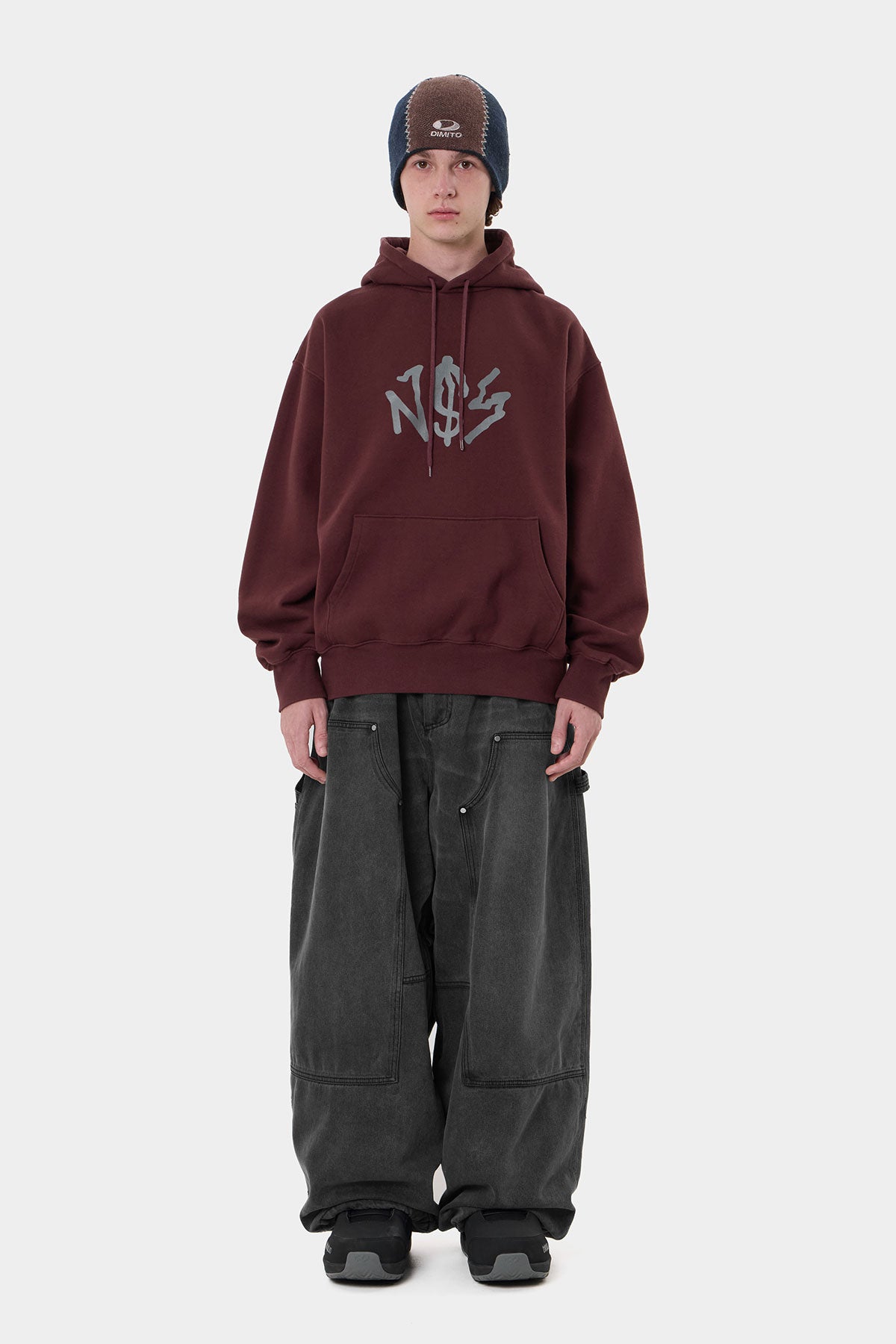 POWERED BY NSS HOODIE BURGUNDY