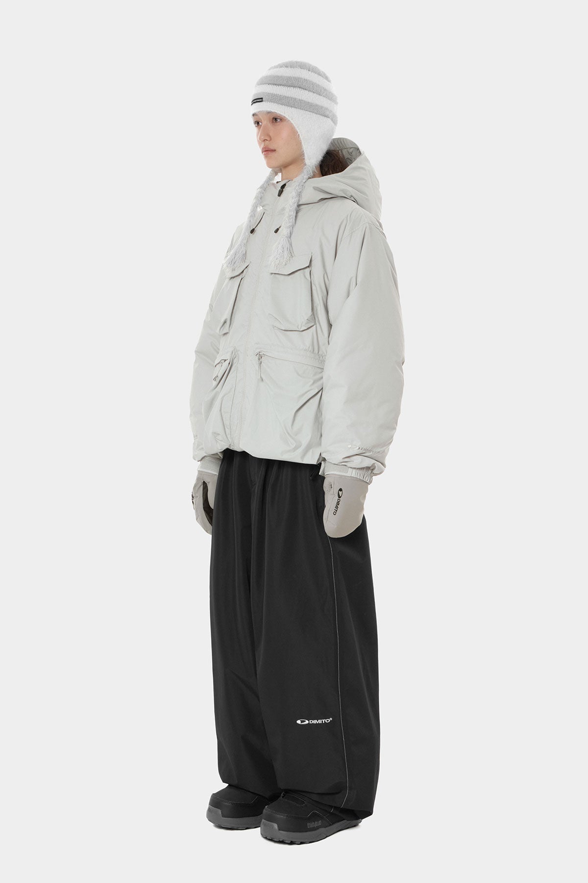 BANDED WIDE PANTS (WIDE FIT LV.2) BLACK (Delivery start : 26.09.09)