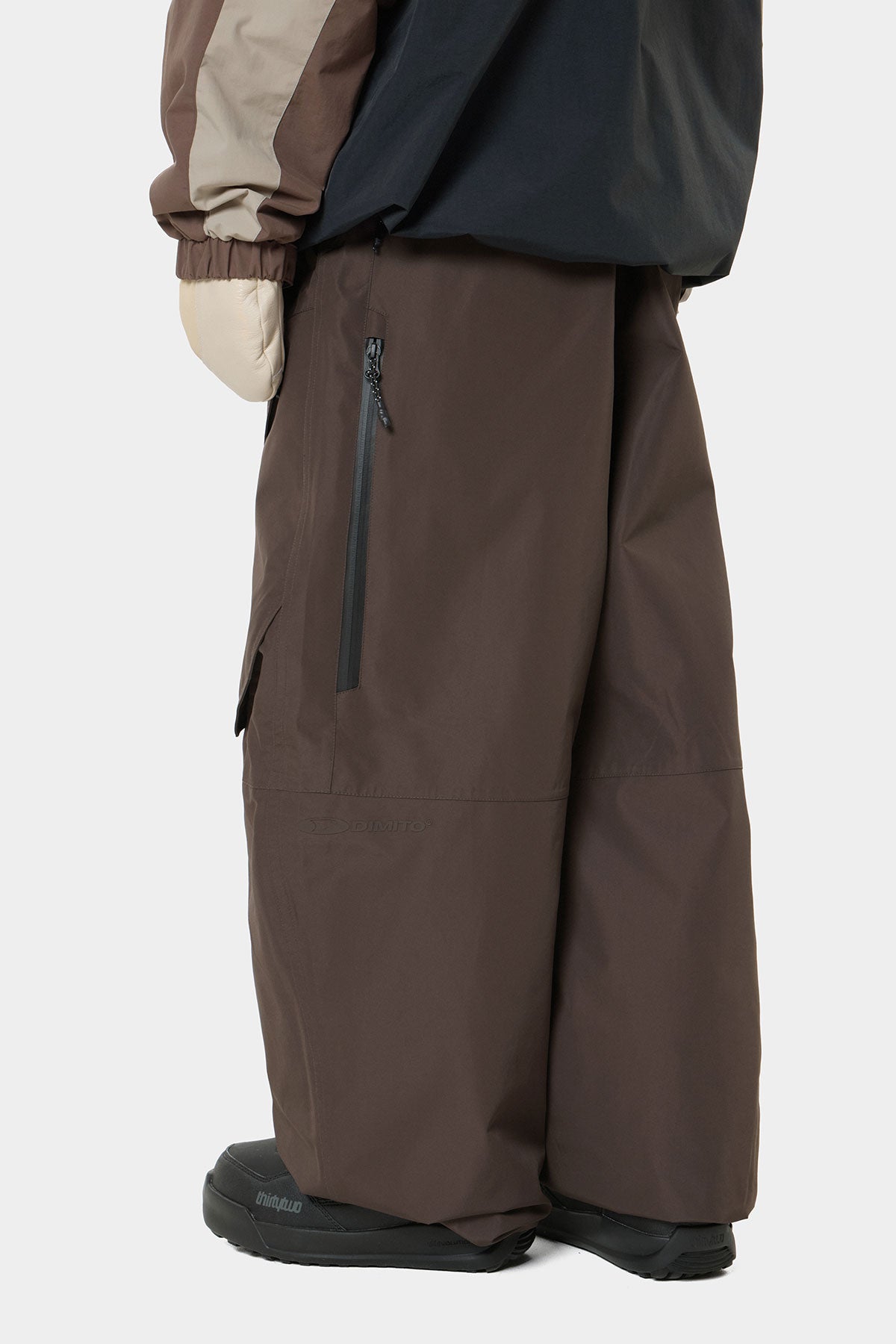 26 AIR VENT BANDED PANTS (WIDE FIT LV.1) DARK BROWN