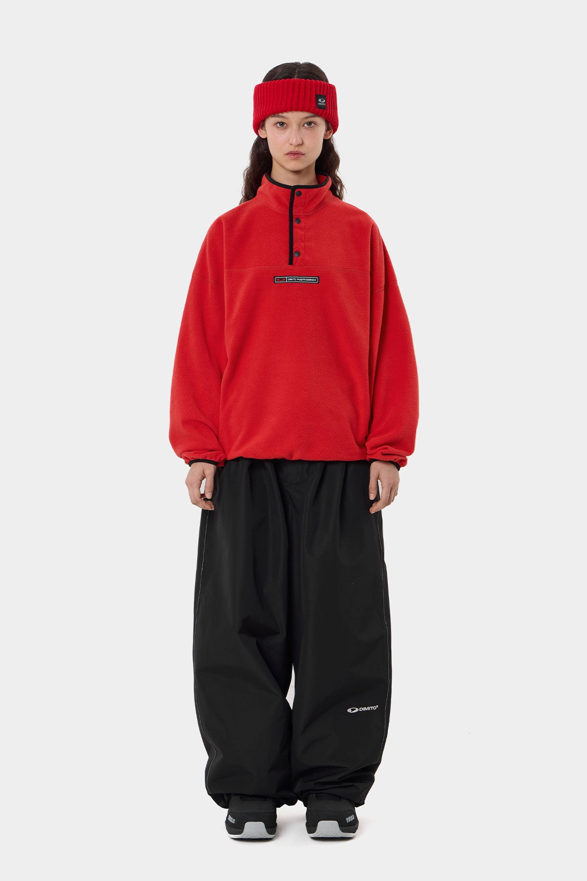 FLEECE MOCK NECK RED (Delivery date : 26.09.28)