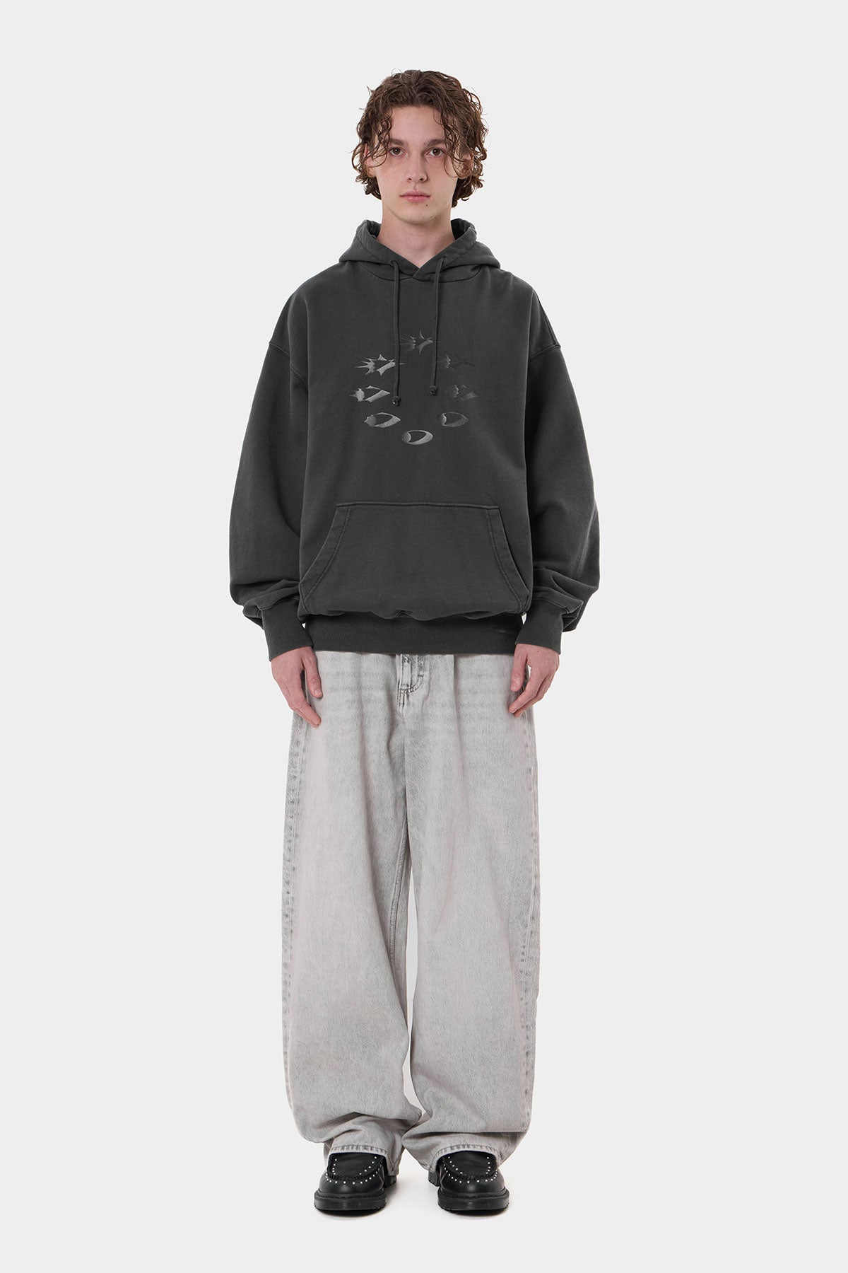 D-AXIS CYCLE GD HOODIE WASHED BLACK (Delivery date : 26.09.28)