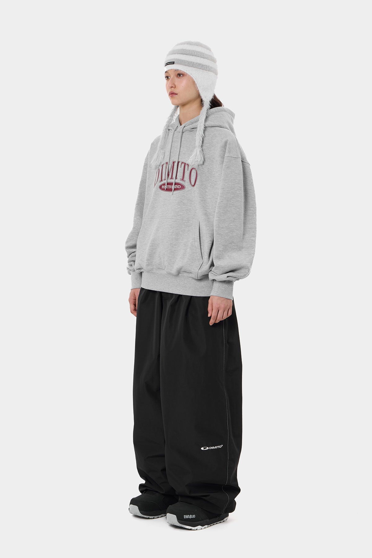 COLLEGE HOODIE MELANGE GREY