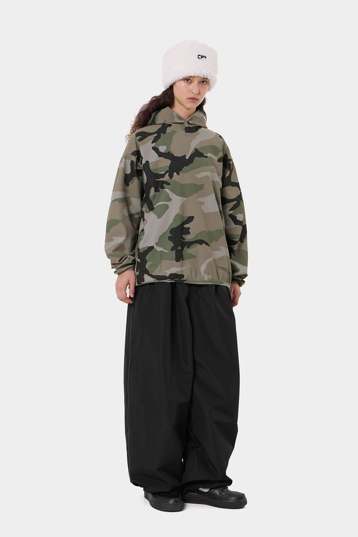 LW WAFFLE HOODIE FADE CAMO
