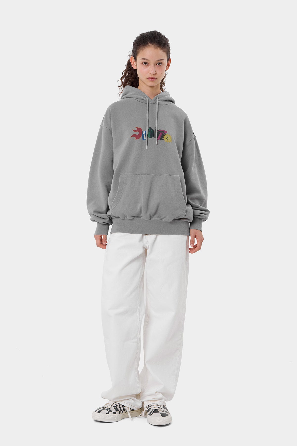 GRAPHIC COMBO HOODIE WASHED GREY (Delivery date : 26.09.28)