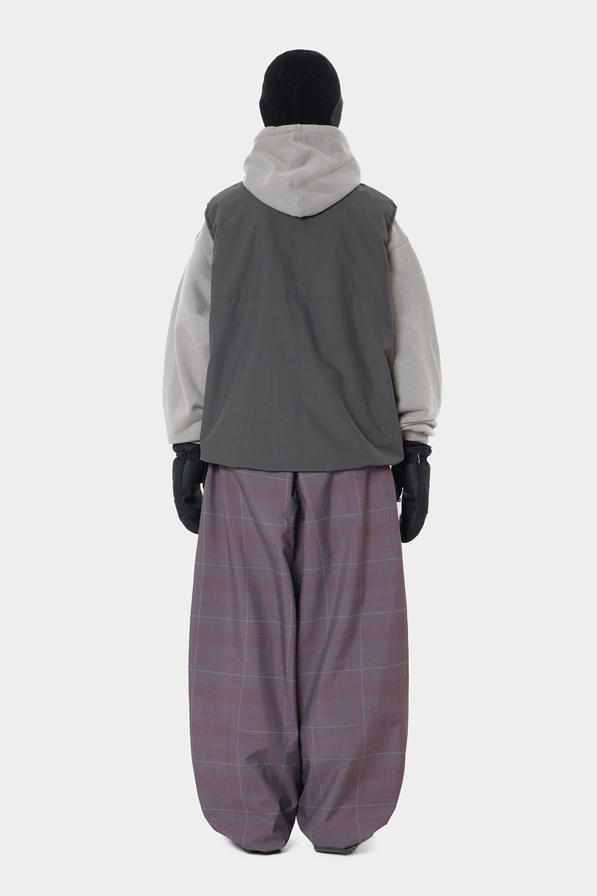 REVERSIBLE WIND VEST WINE CHECK (Delivery start : 26.09.09)