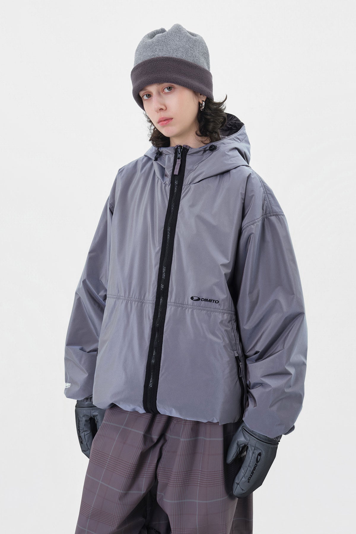 REVERSIBLE WIND JACKET WINE CHECK (Delivery date : 26.09.28)